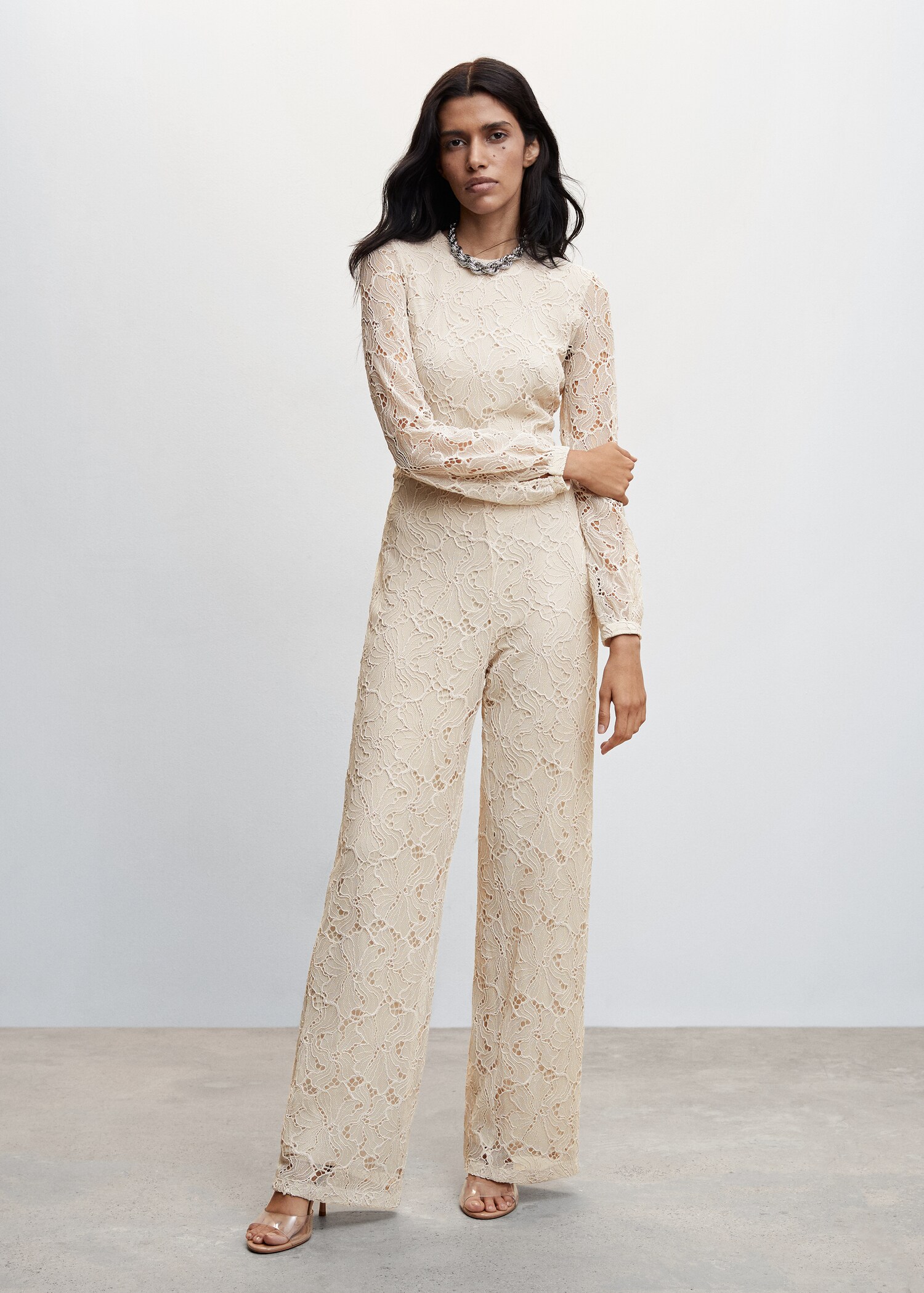 Lace long jumpsuit - General plane