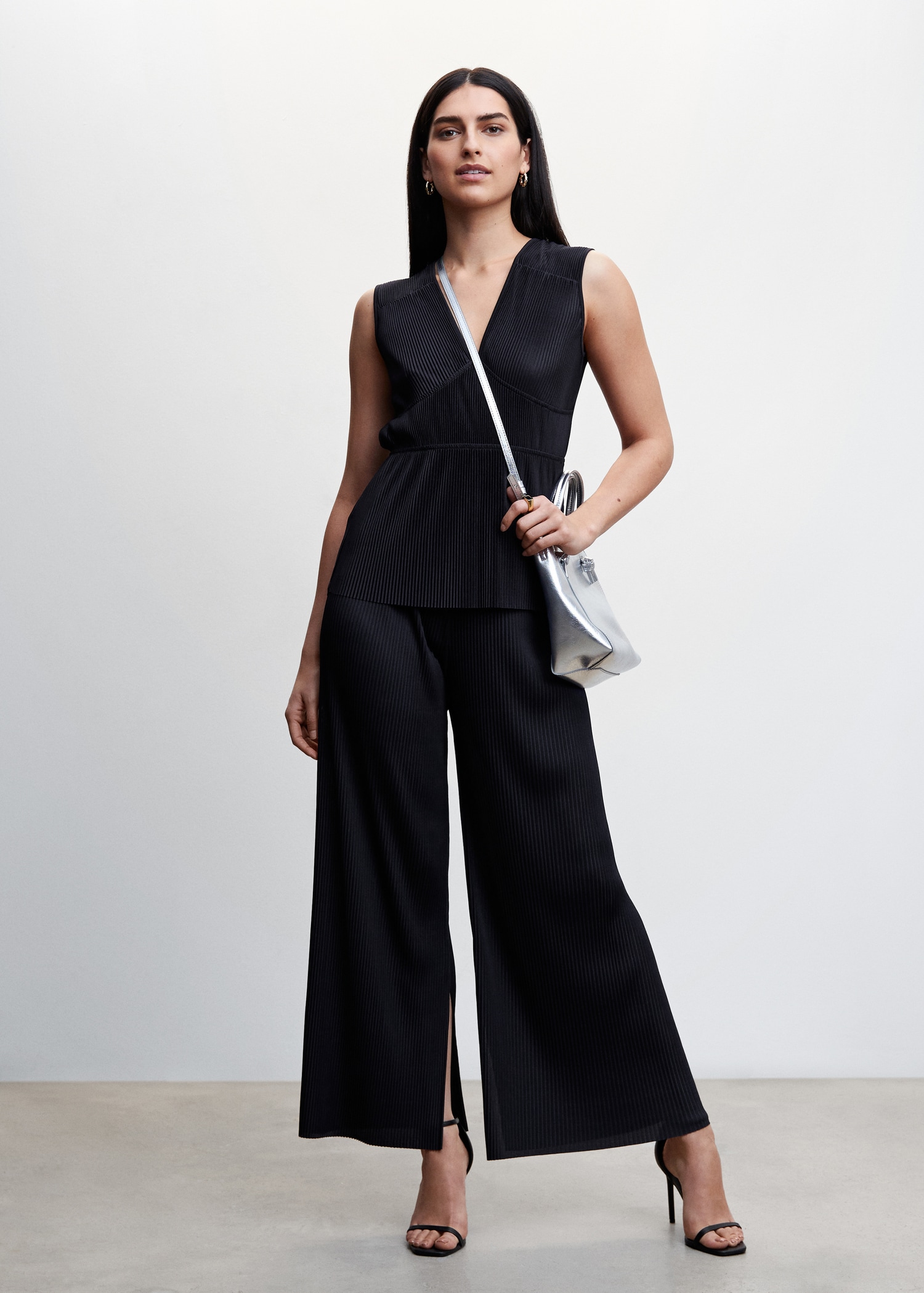 Mango Outlet Pantalon Gris Mango Mujer Pantalones Grises Mujer