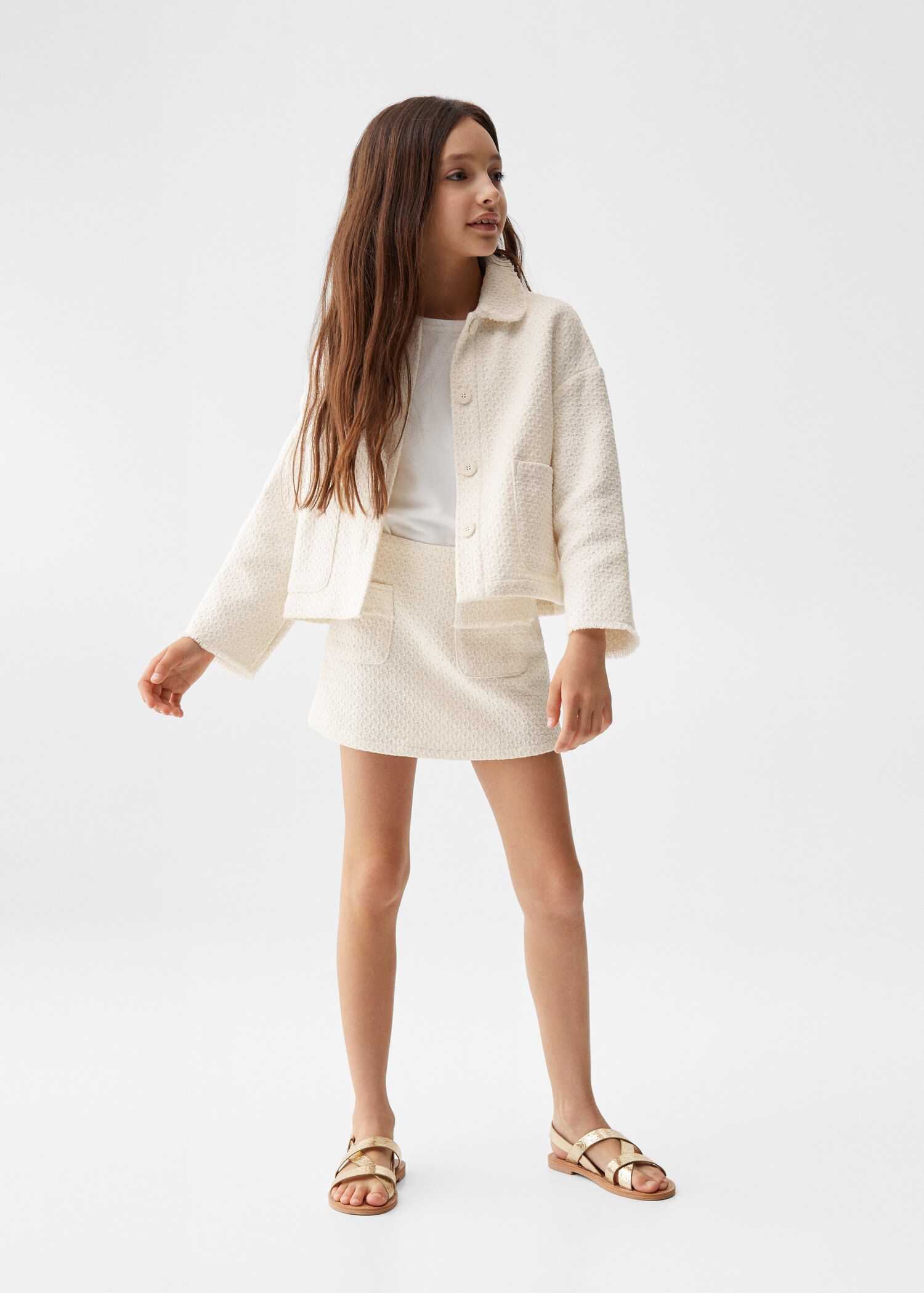 Pocket textured jacket - General plane