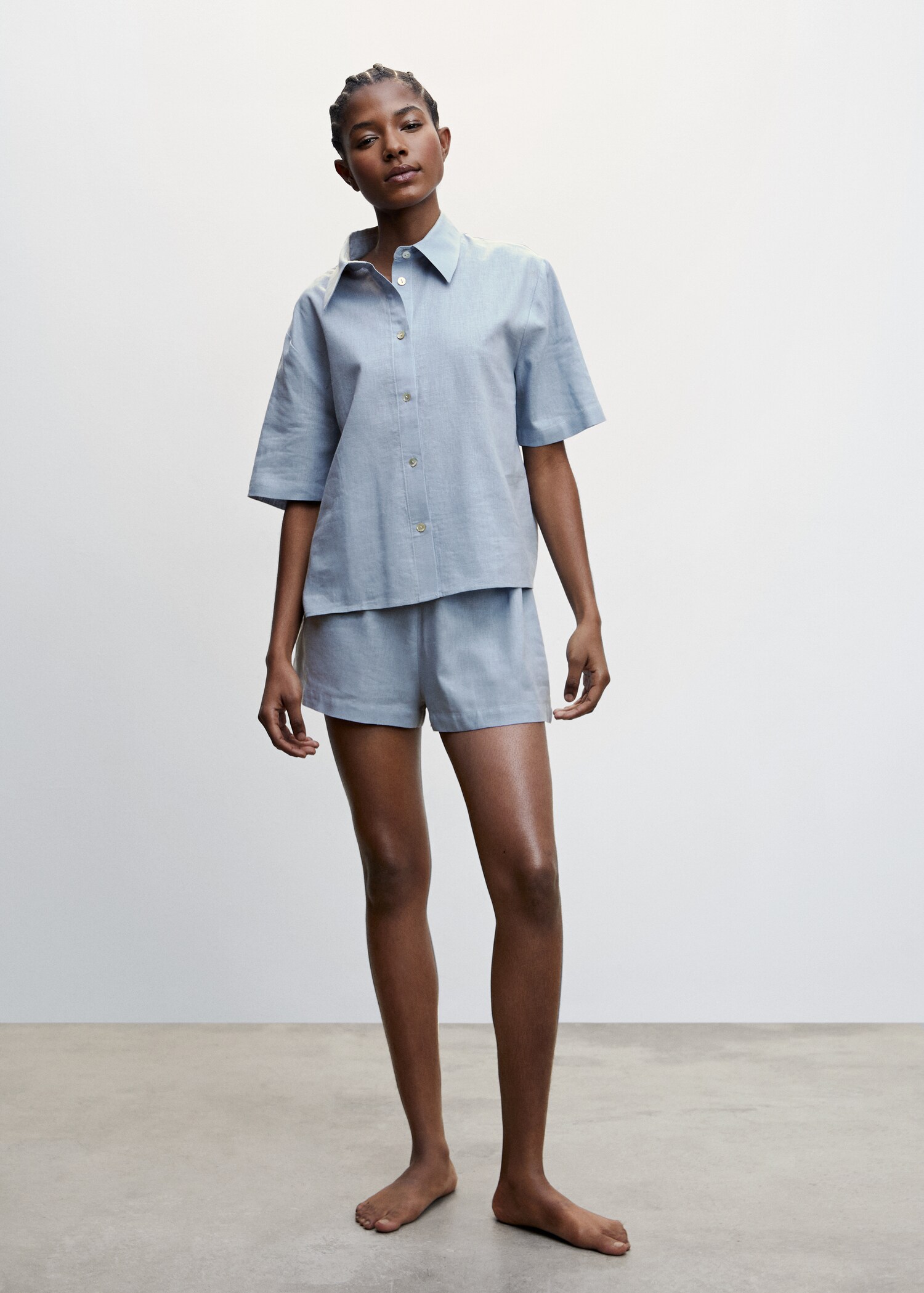 Chemise pyjama lin - Plan général