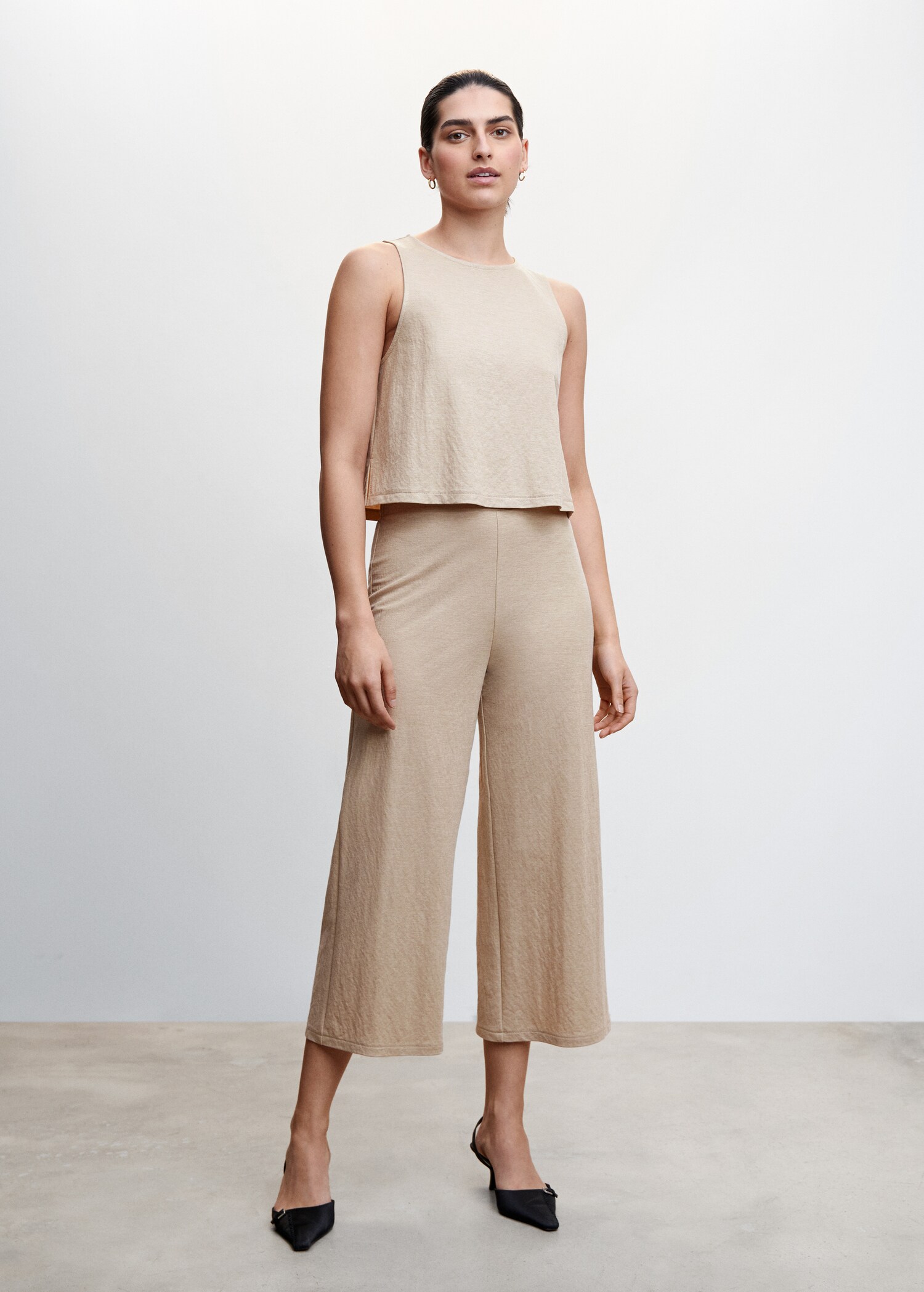 Kalhoty culottes crop - Celkový náhled