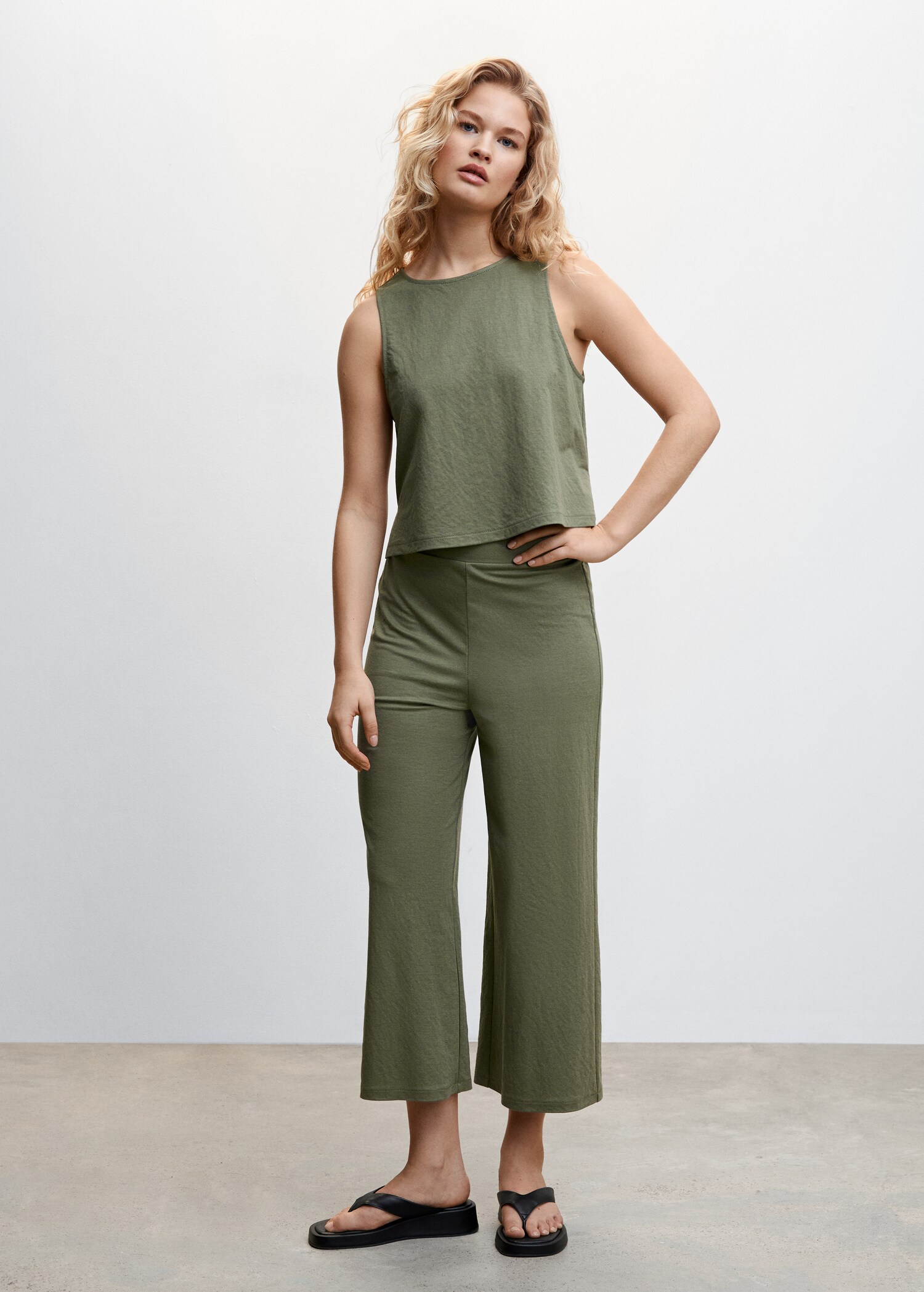 Kalhoty culottes crop - Celkový náhled