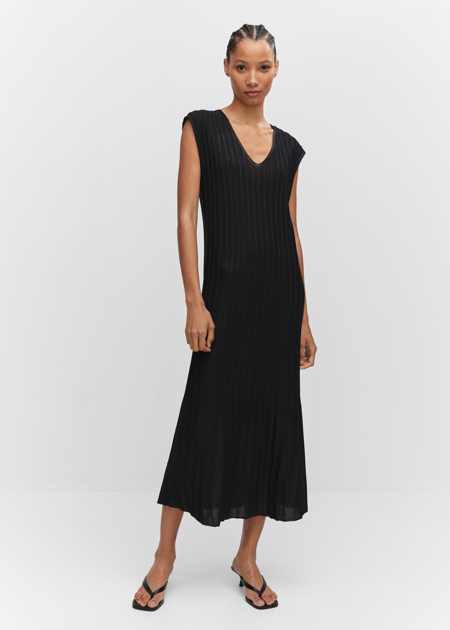 Robe maille détails contrastants - Plan général