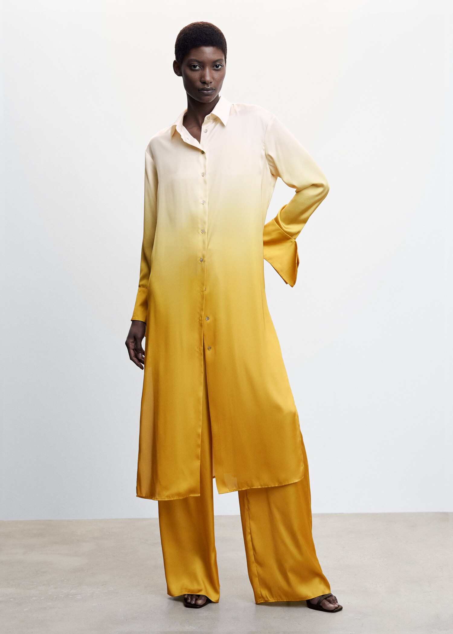 Gradient satin dress - General plane