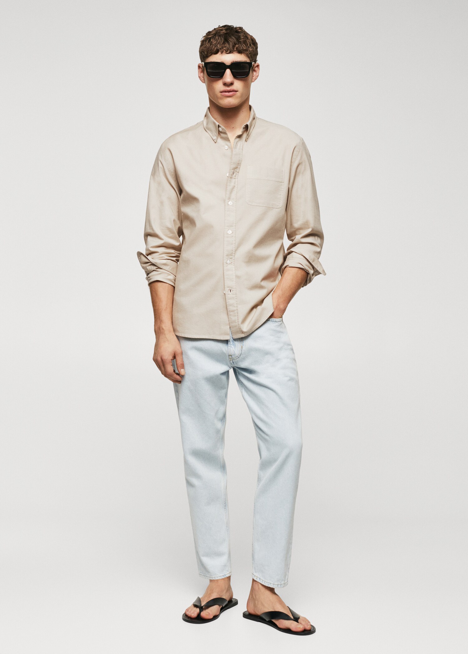 Regular fit Oxford cotton shirt - General plane