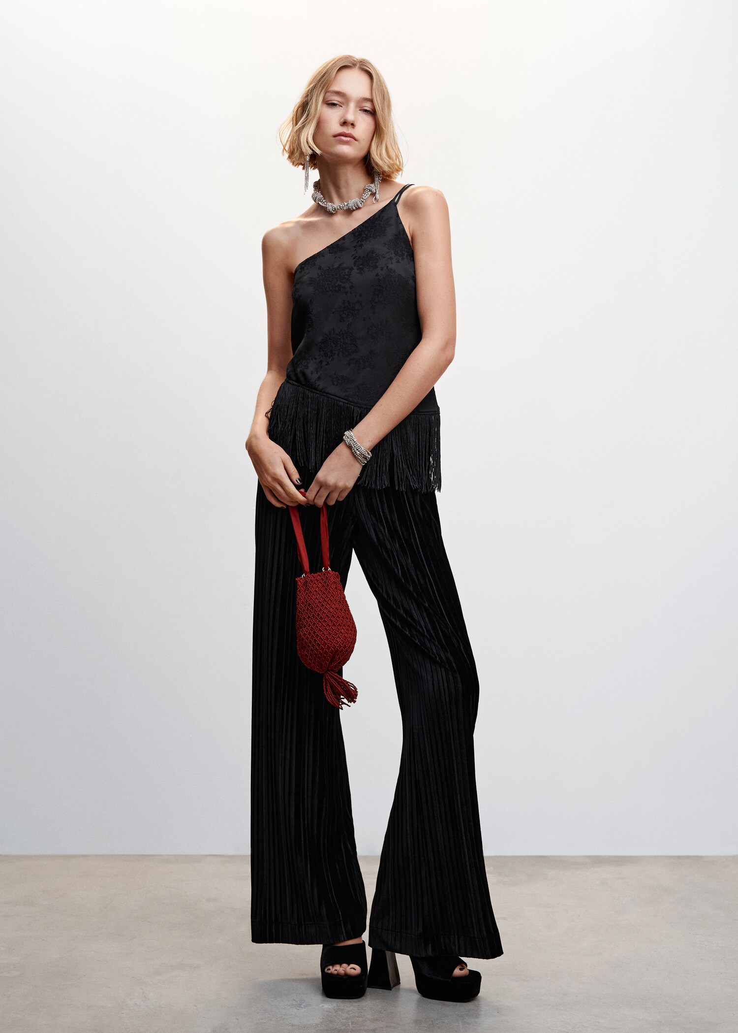 Plissierte Samthose - Allgemeine Ansicht