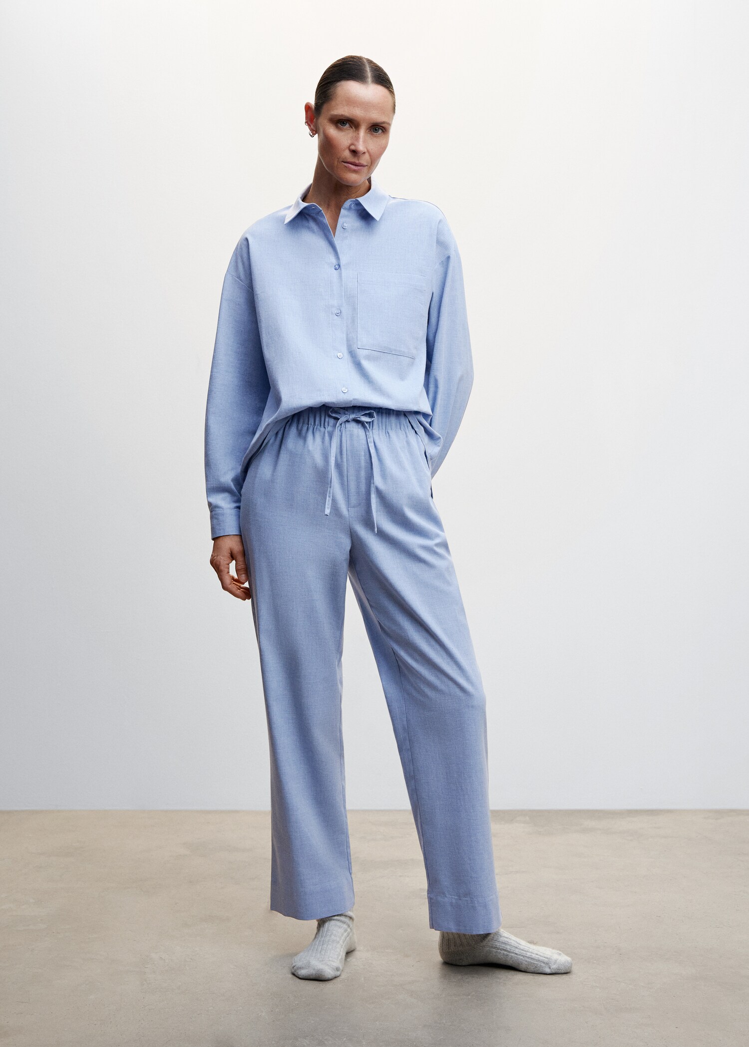 Cotton gauze pajama pants - General plane