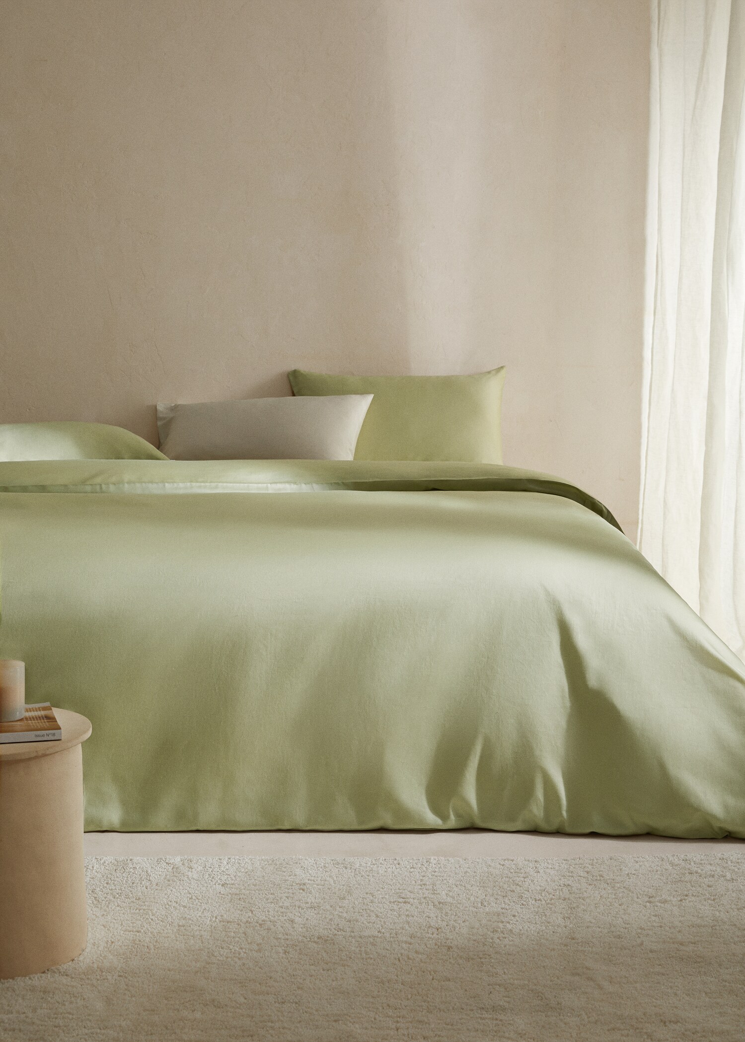 Satijnen dekbedovertrek bed 90 cm - Overzichtstekening