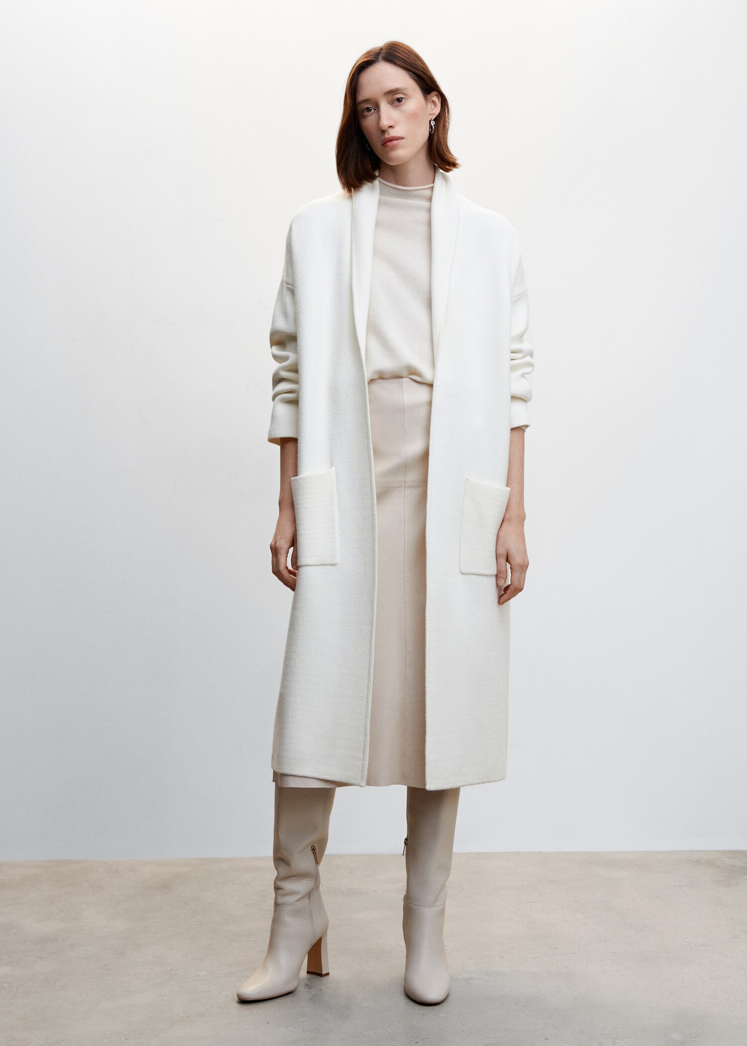 Oversize-Strickmantel mit Taschen - Allgemeine Ansicht