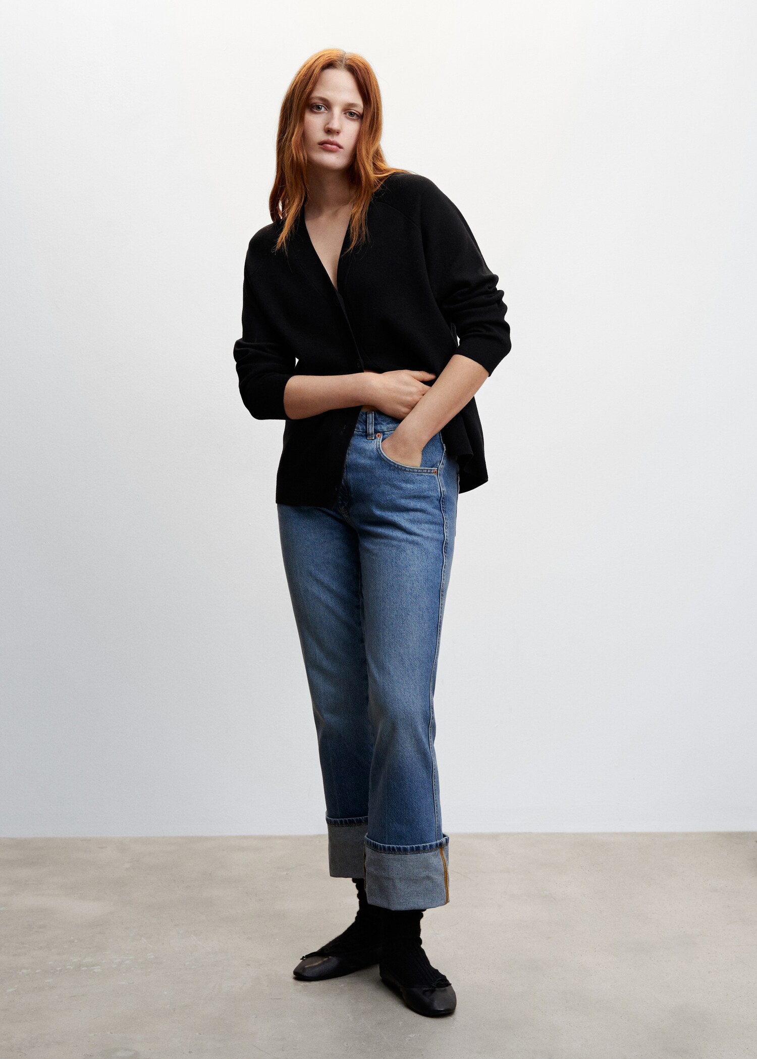 Button knit cardigan - General plane