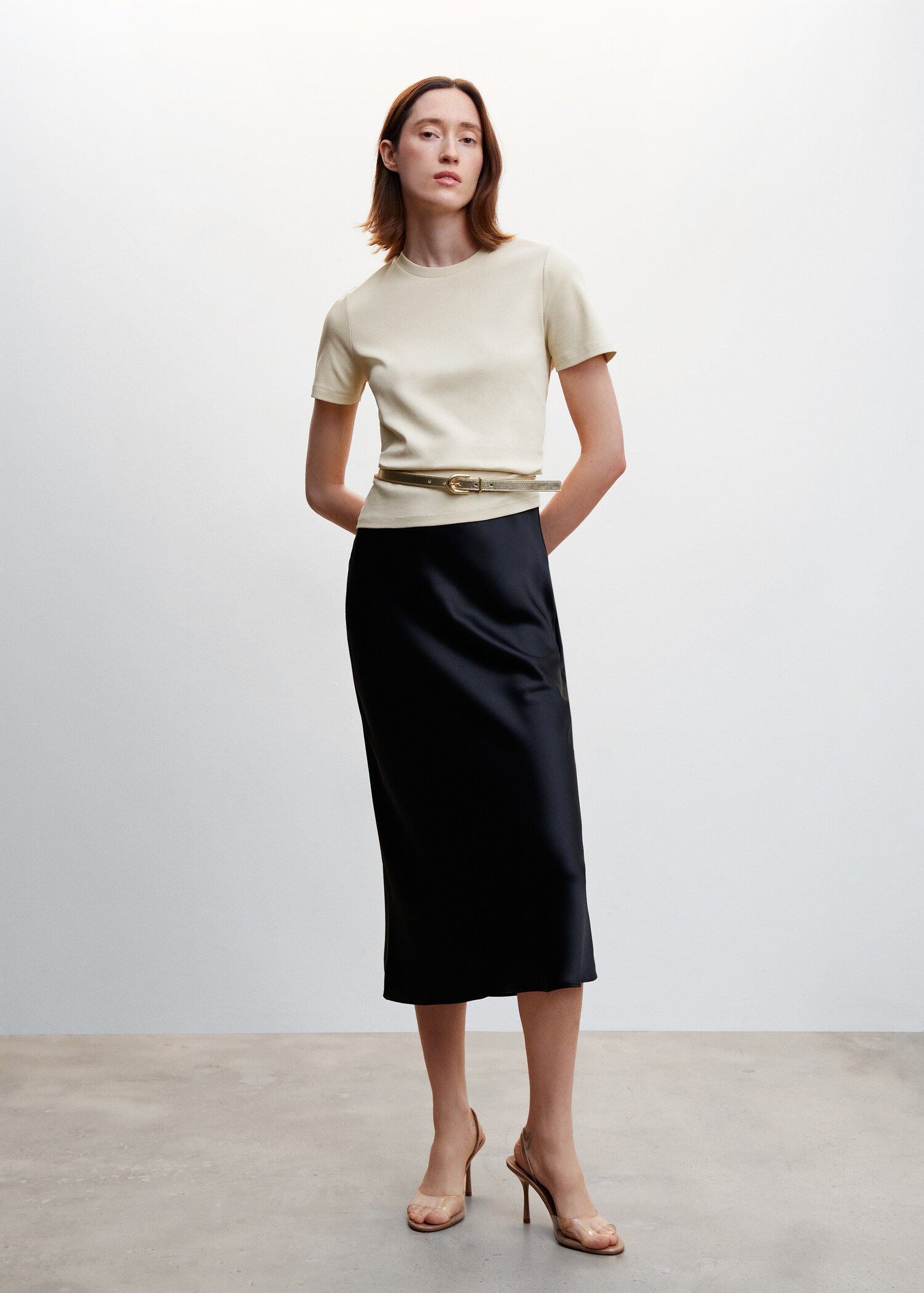 Rounded neck cotton t-shirt - General plane