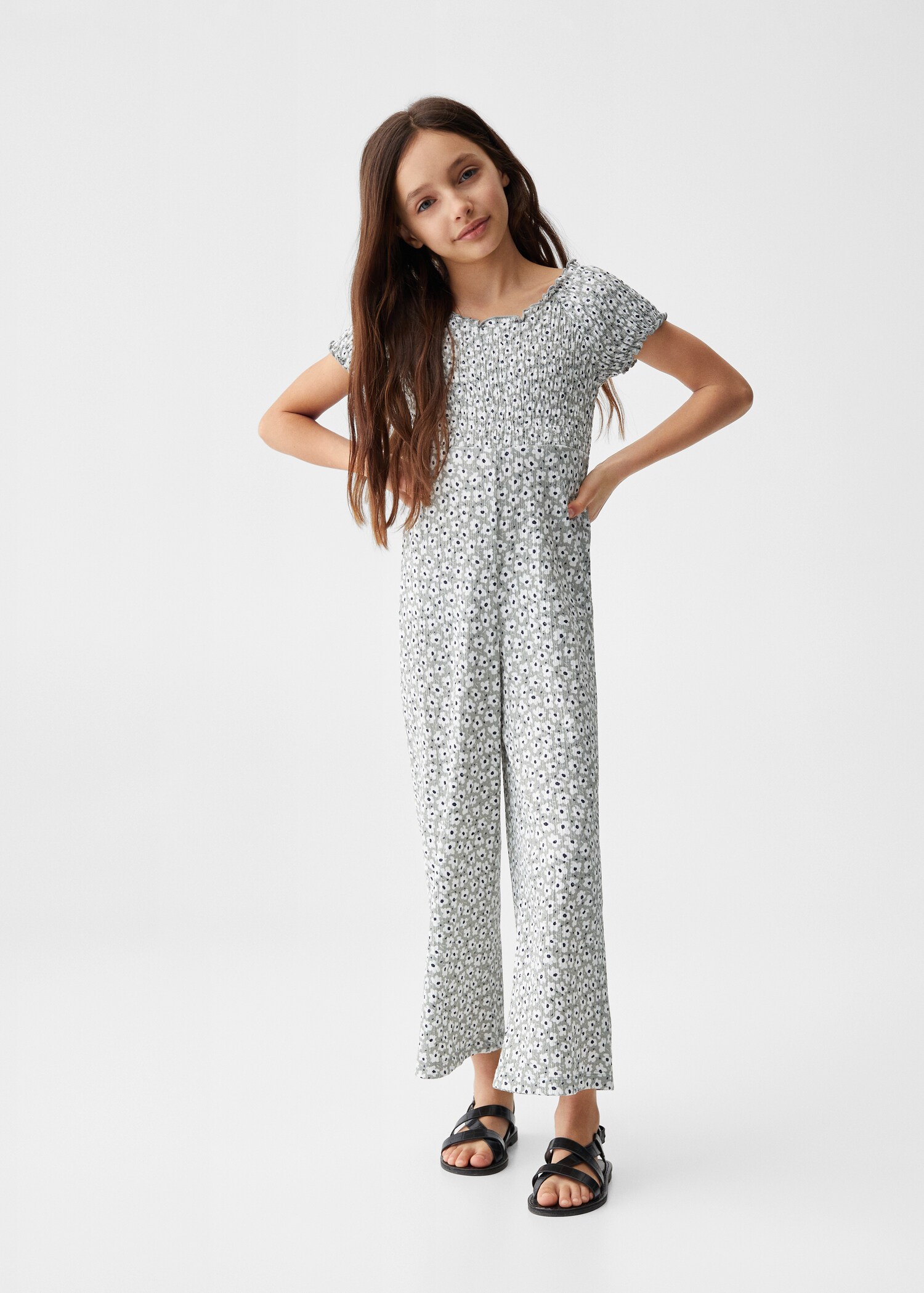 Floral print jumpsuit - General plane