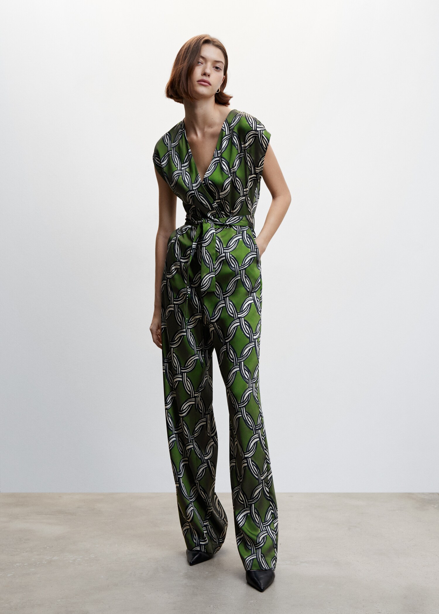 Chain-print jumpsuit - General plane