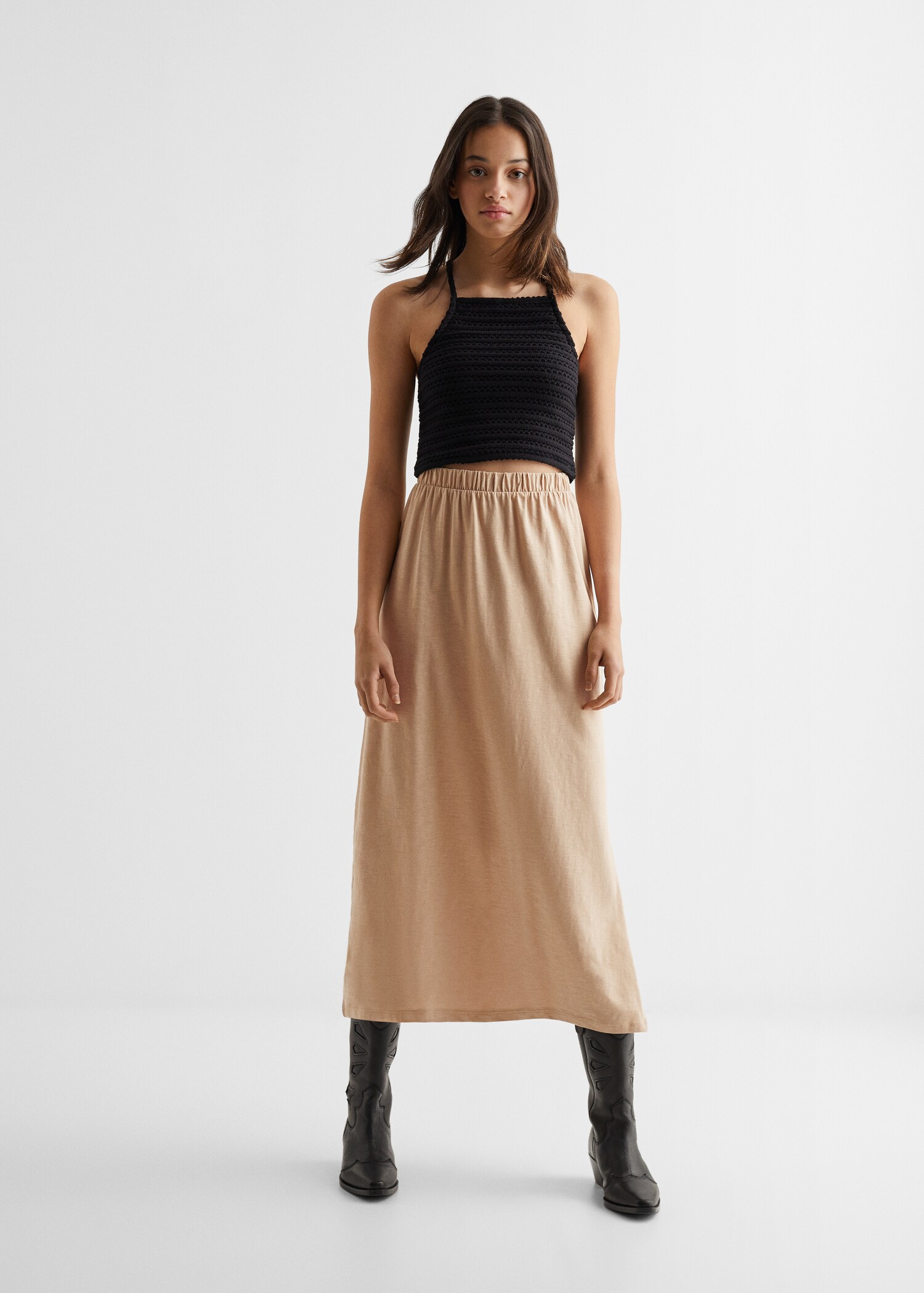 Cotton midi skirt - General plane