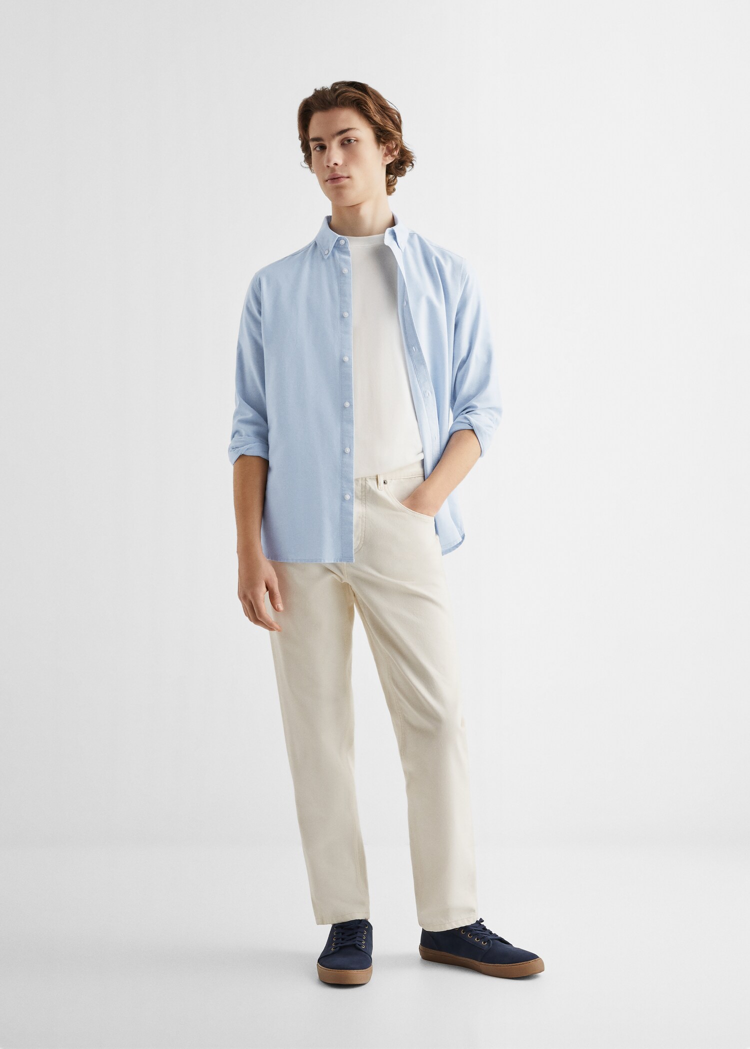 Regular Fit-Hemd aus Oxfordgewebe - Allgemeine Ansicht