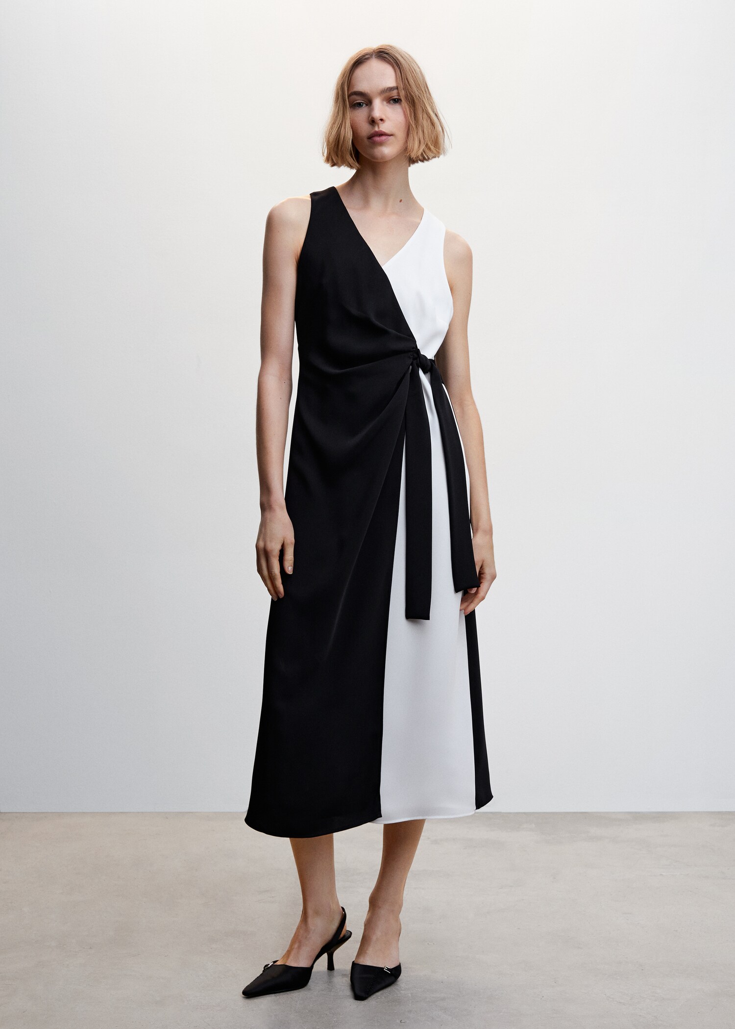 Bow Bicolor dress - General plane