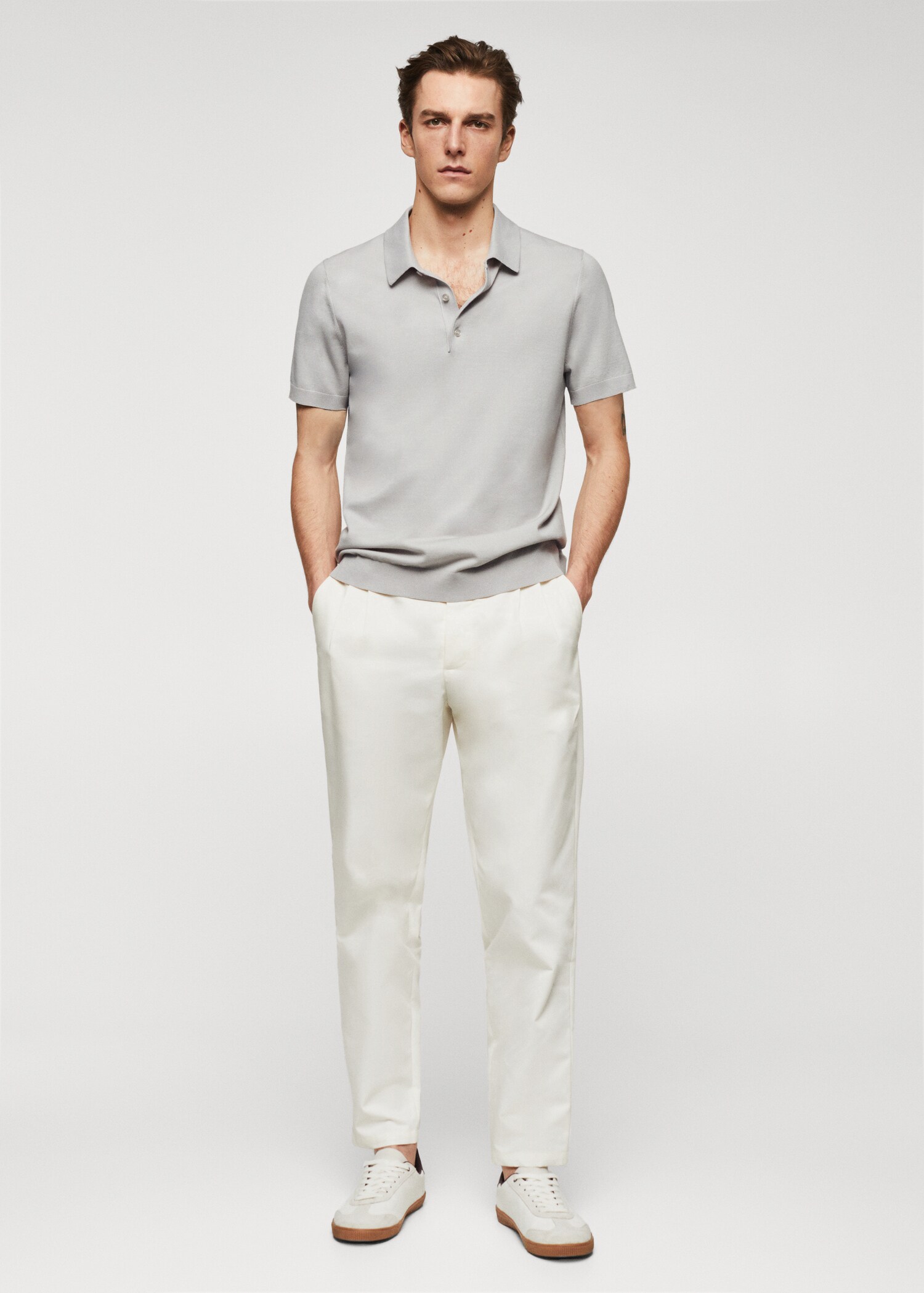 Fine-knit polo shirt - General plane