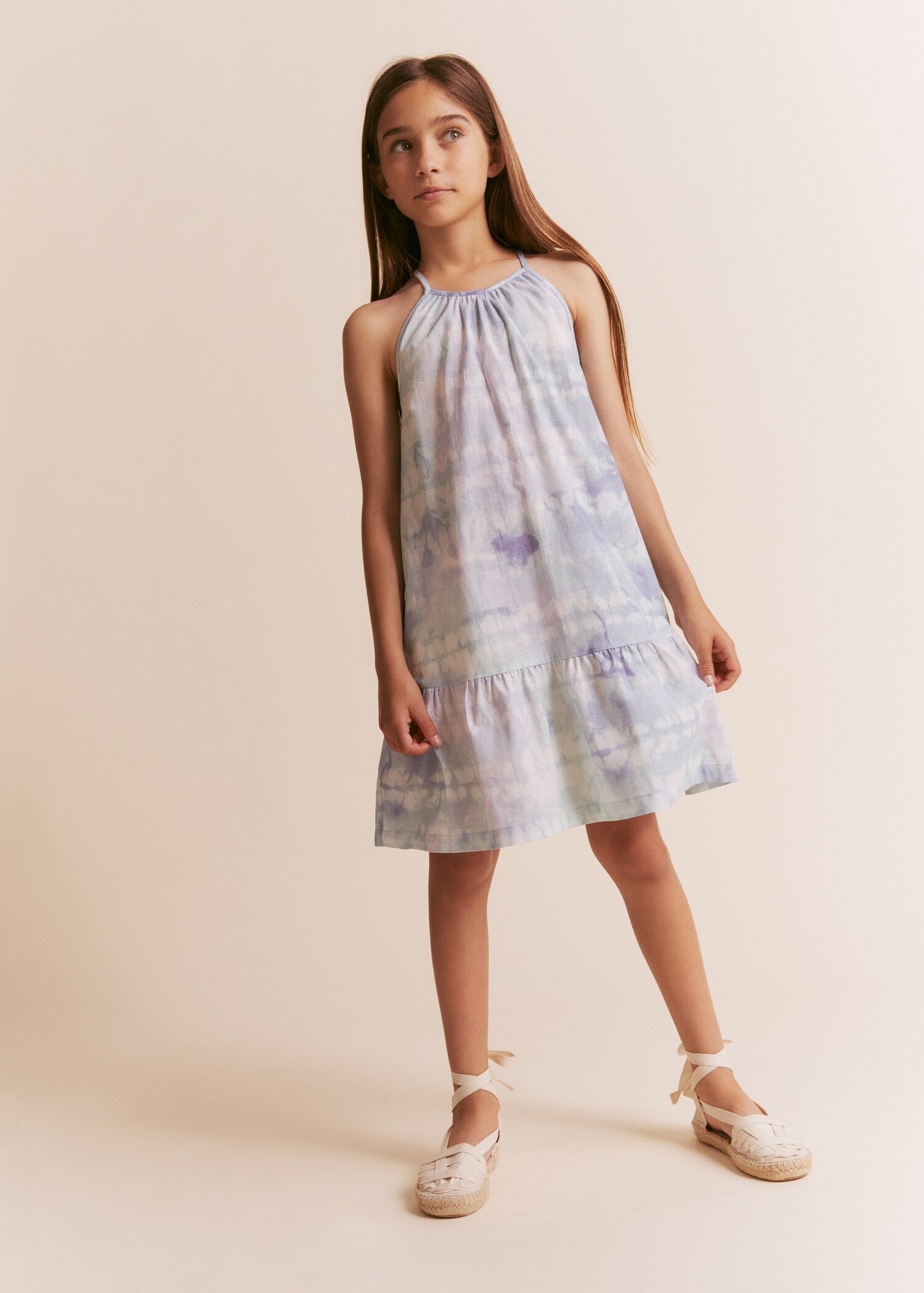 Vestido algodón tie-dye - Plano general