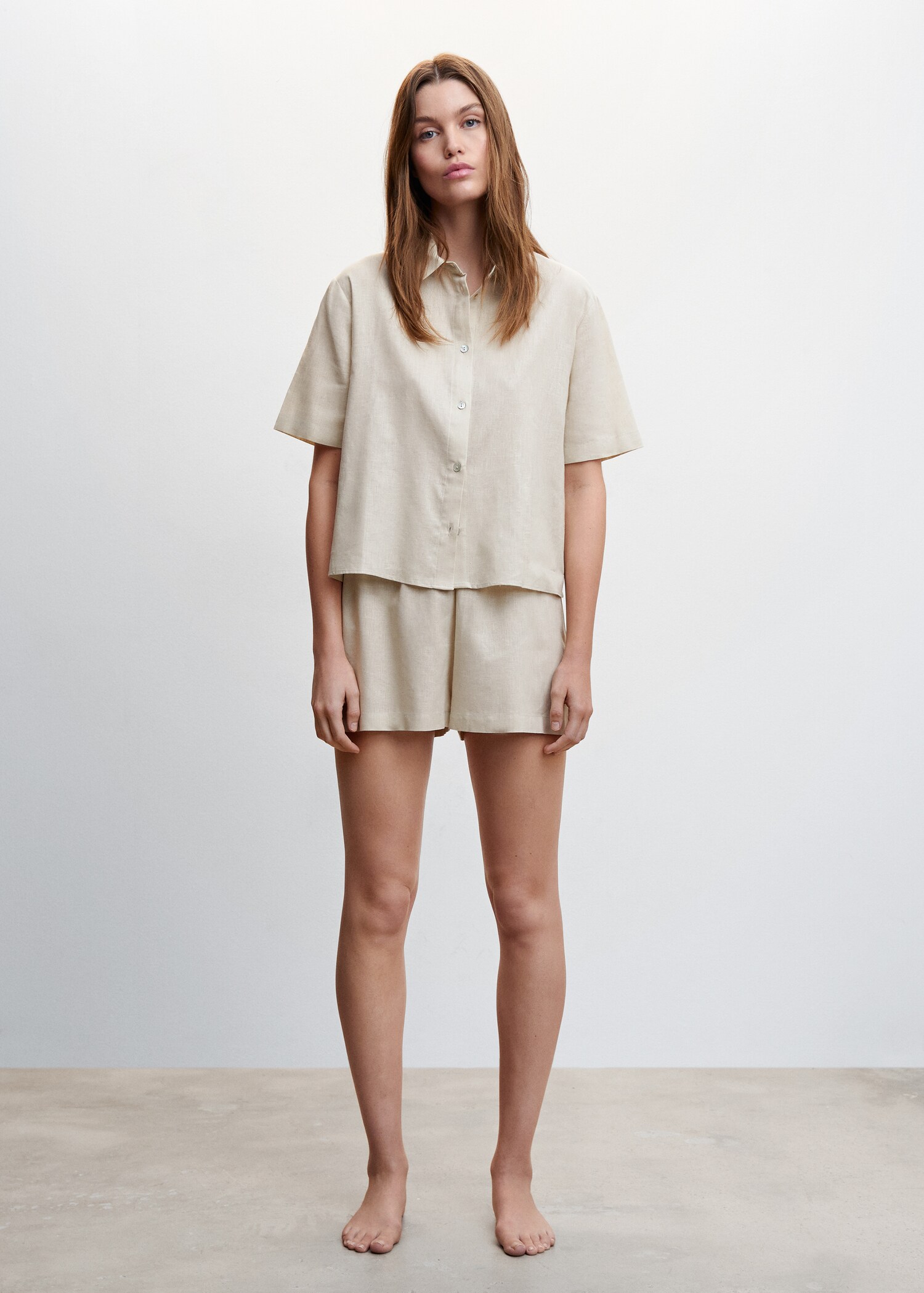 Linen pajama shorts - General plane