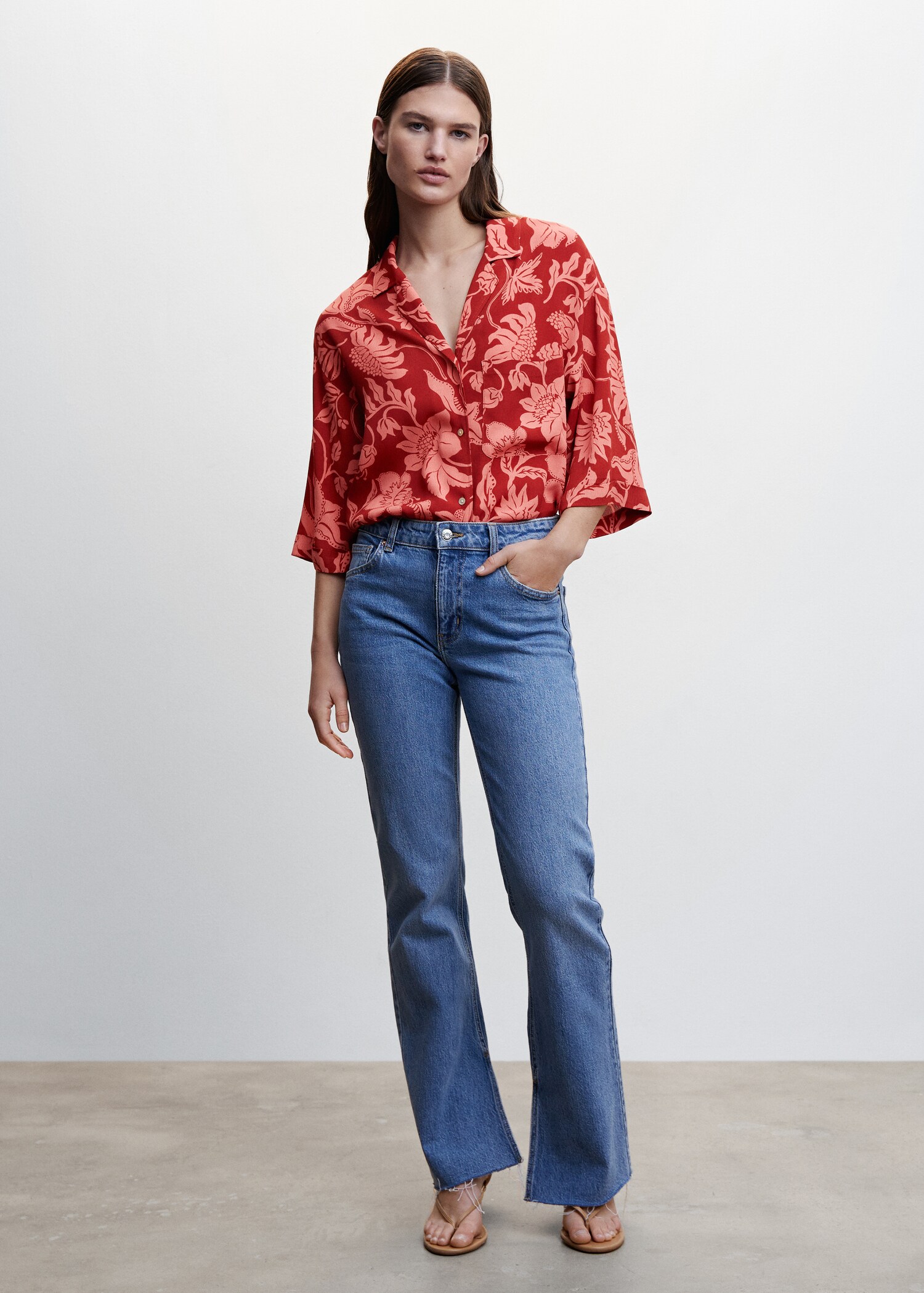 Floral short-sleeved t-shirt - General plane