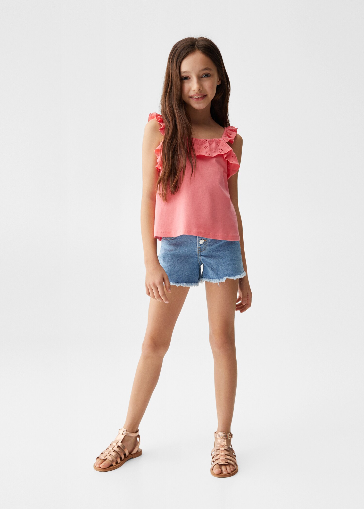 Ruffled strap t-shirt - General plane
