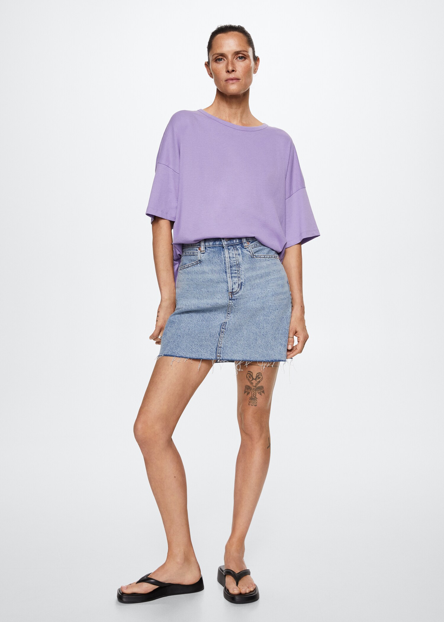 Oversized-Baumwollshirt - Allgemeine Ansicht