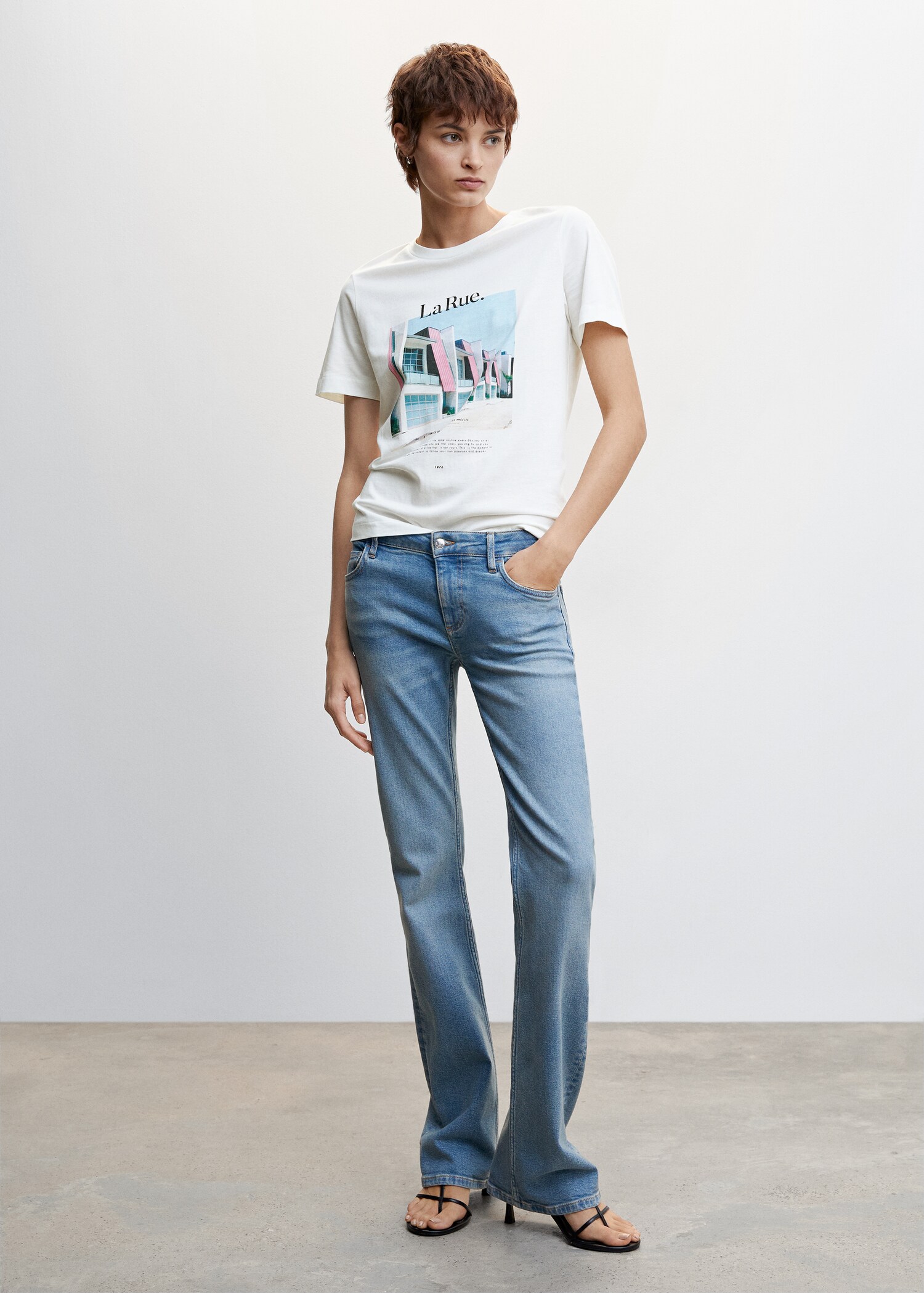 Printed cotton-blend T-shirt - General plane