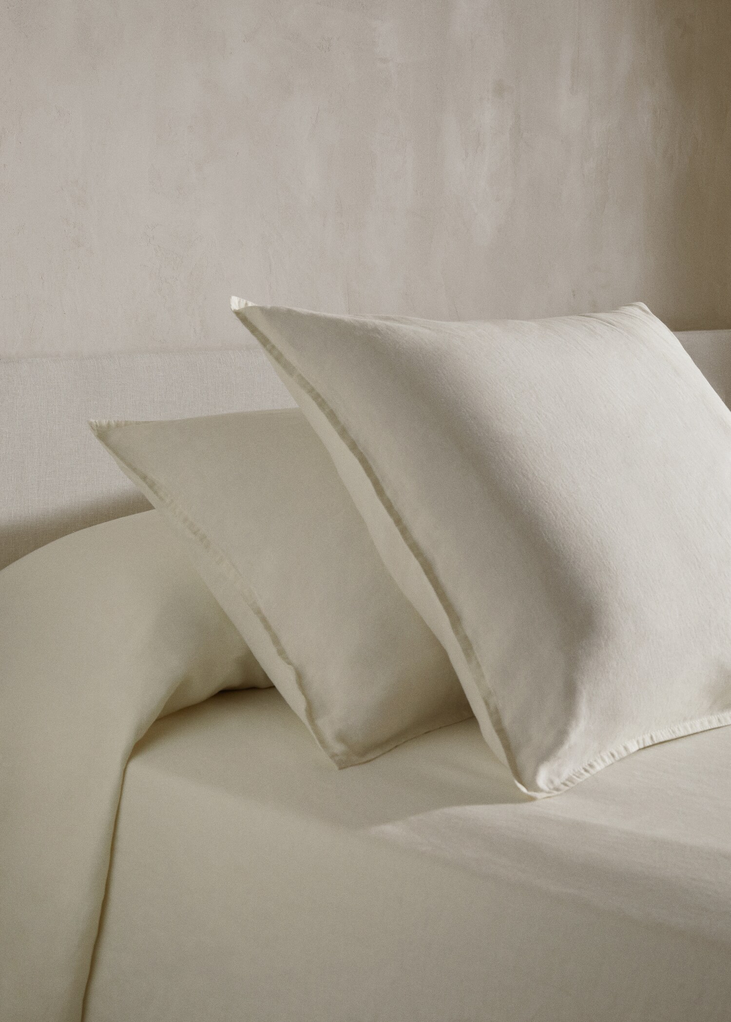 Lot de taies d’oreiller 100 % lin 60x60 cm - Plan général