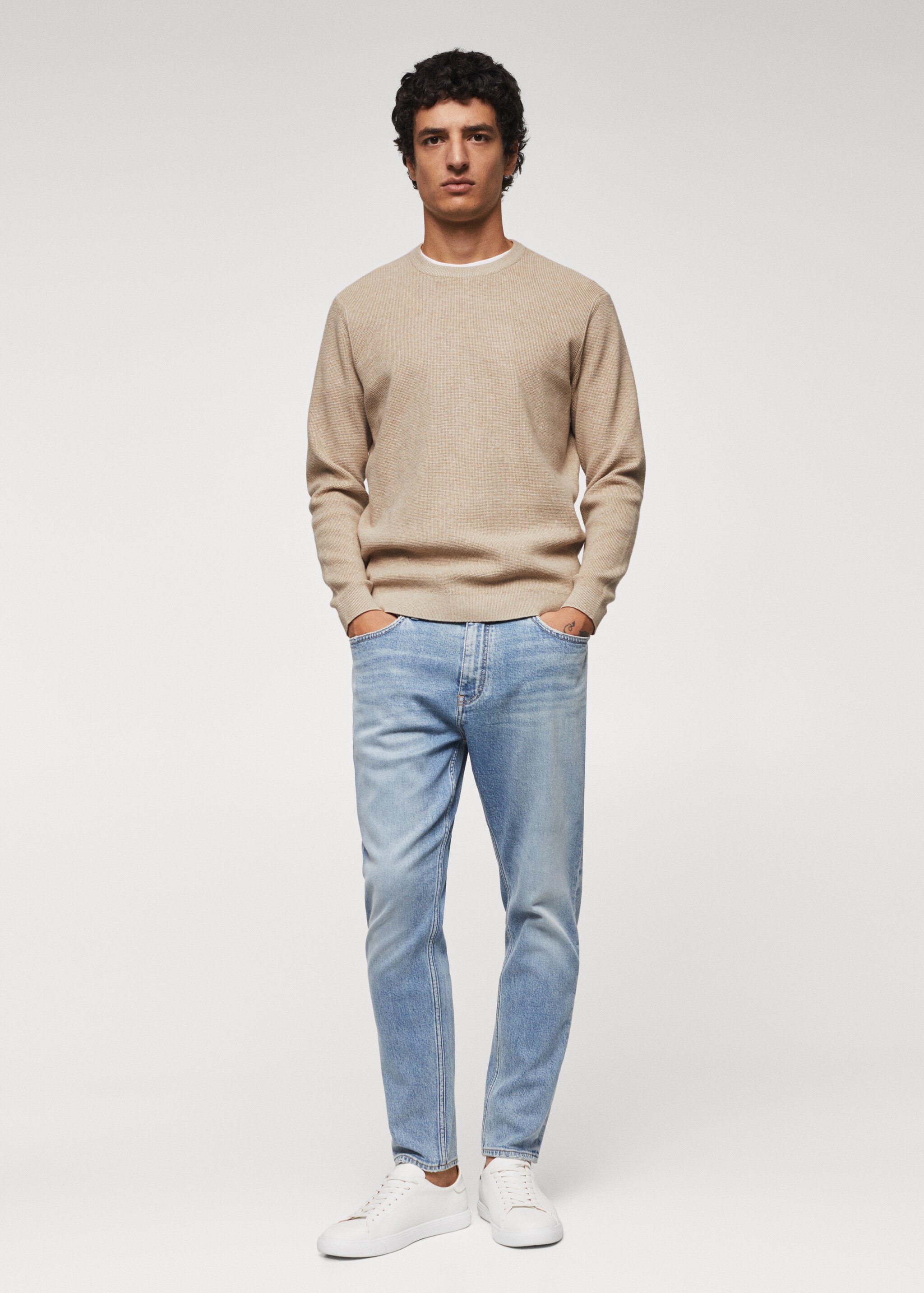 Structured cotton sweater - General plane