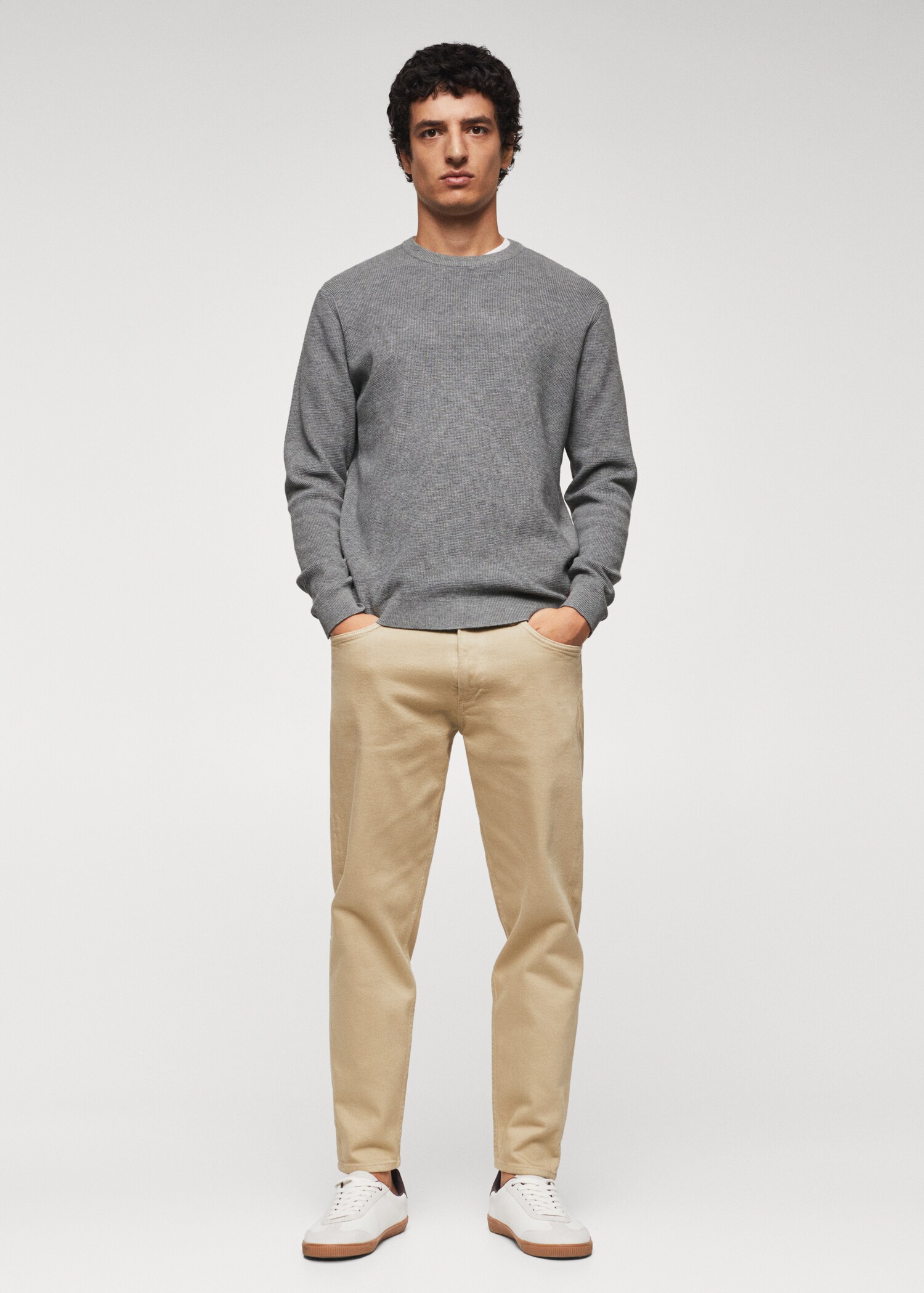 Structured cotton sweater - General plane