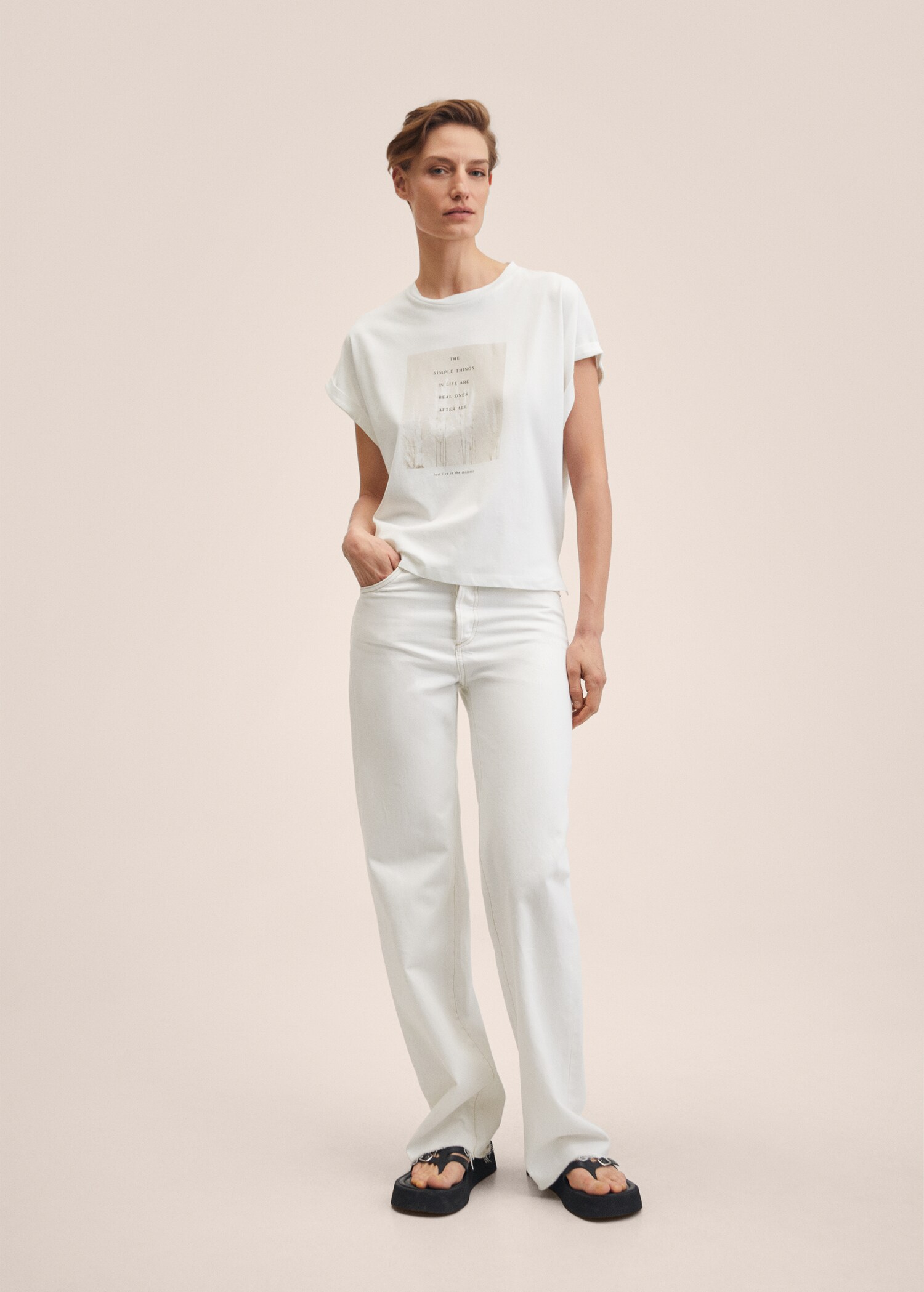 Bedrucktes Baumwoll-T-Shirt - Allgemeine Ansicht