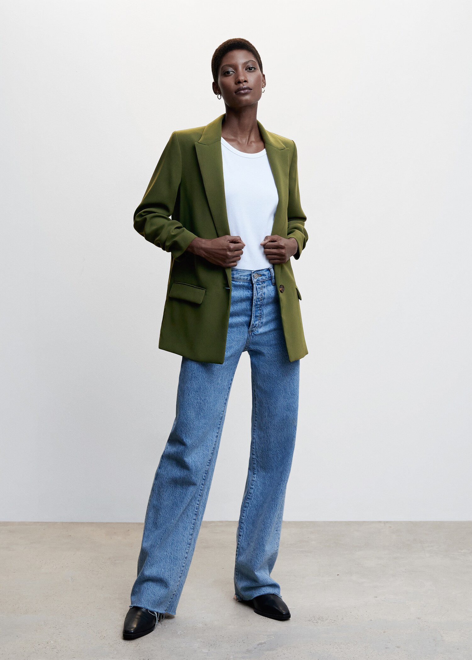 Flowy suit blazer - General plane