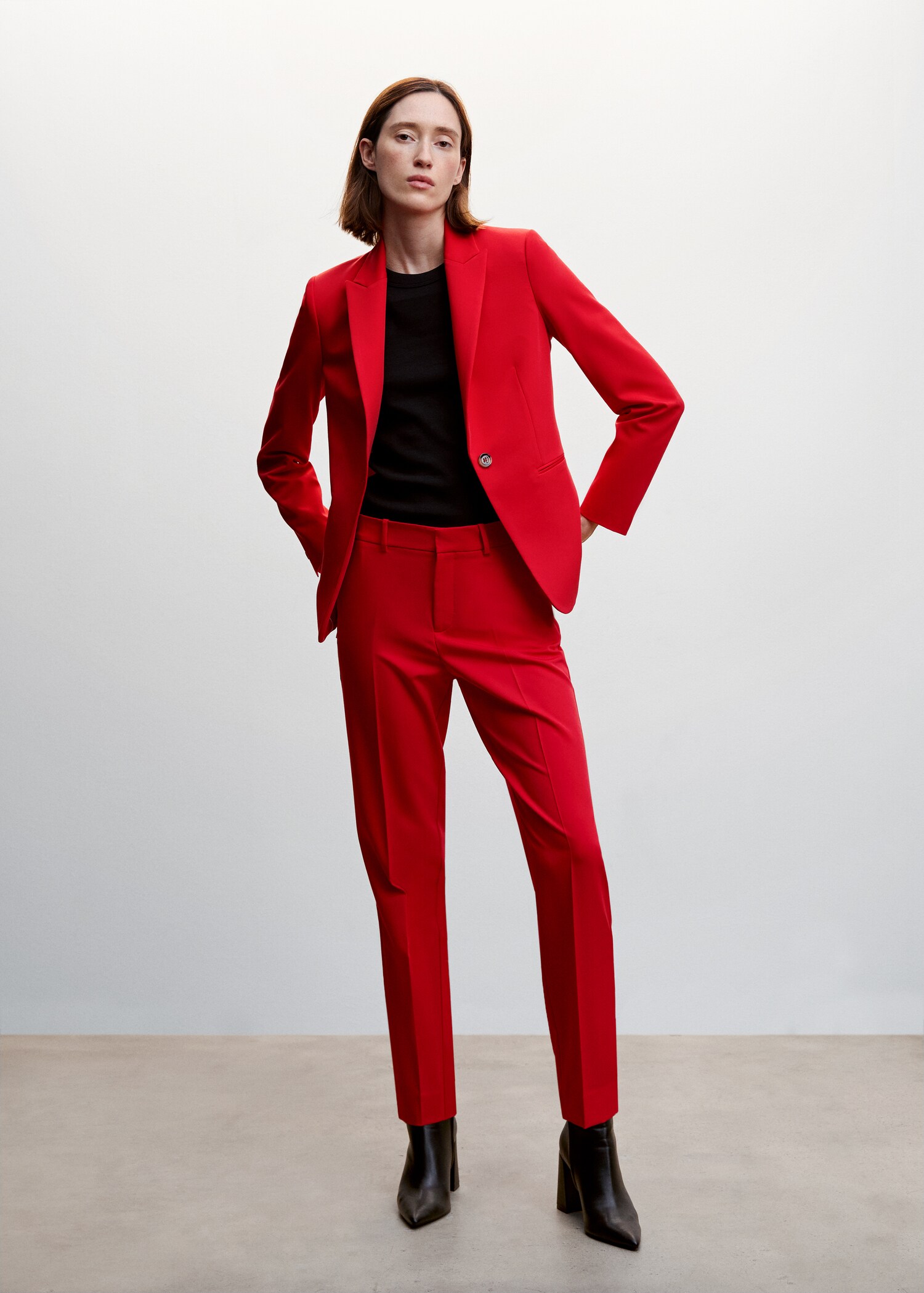 Fitted suit blazer - General plane
