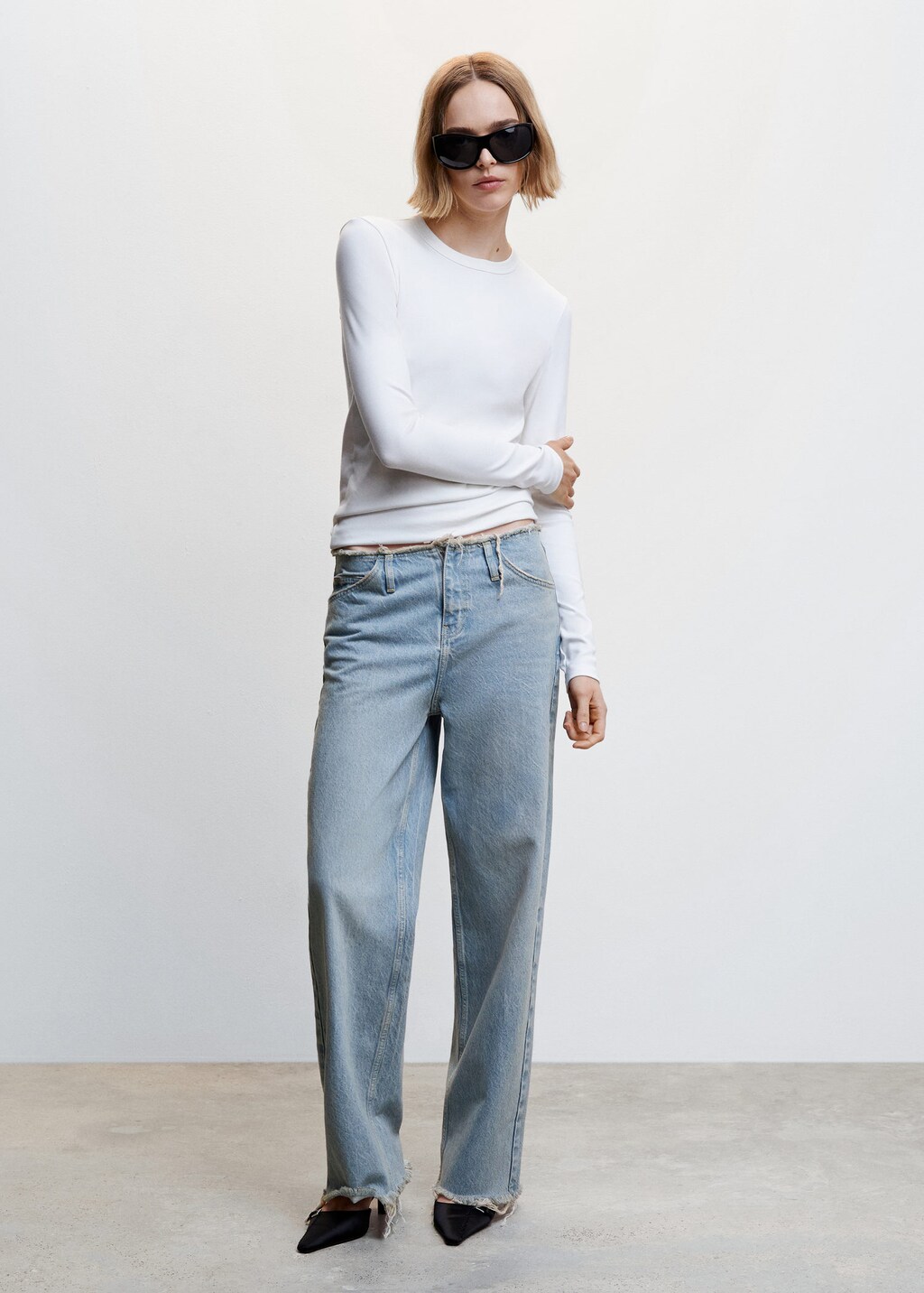 Pantalones tejanos sales mujer mango