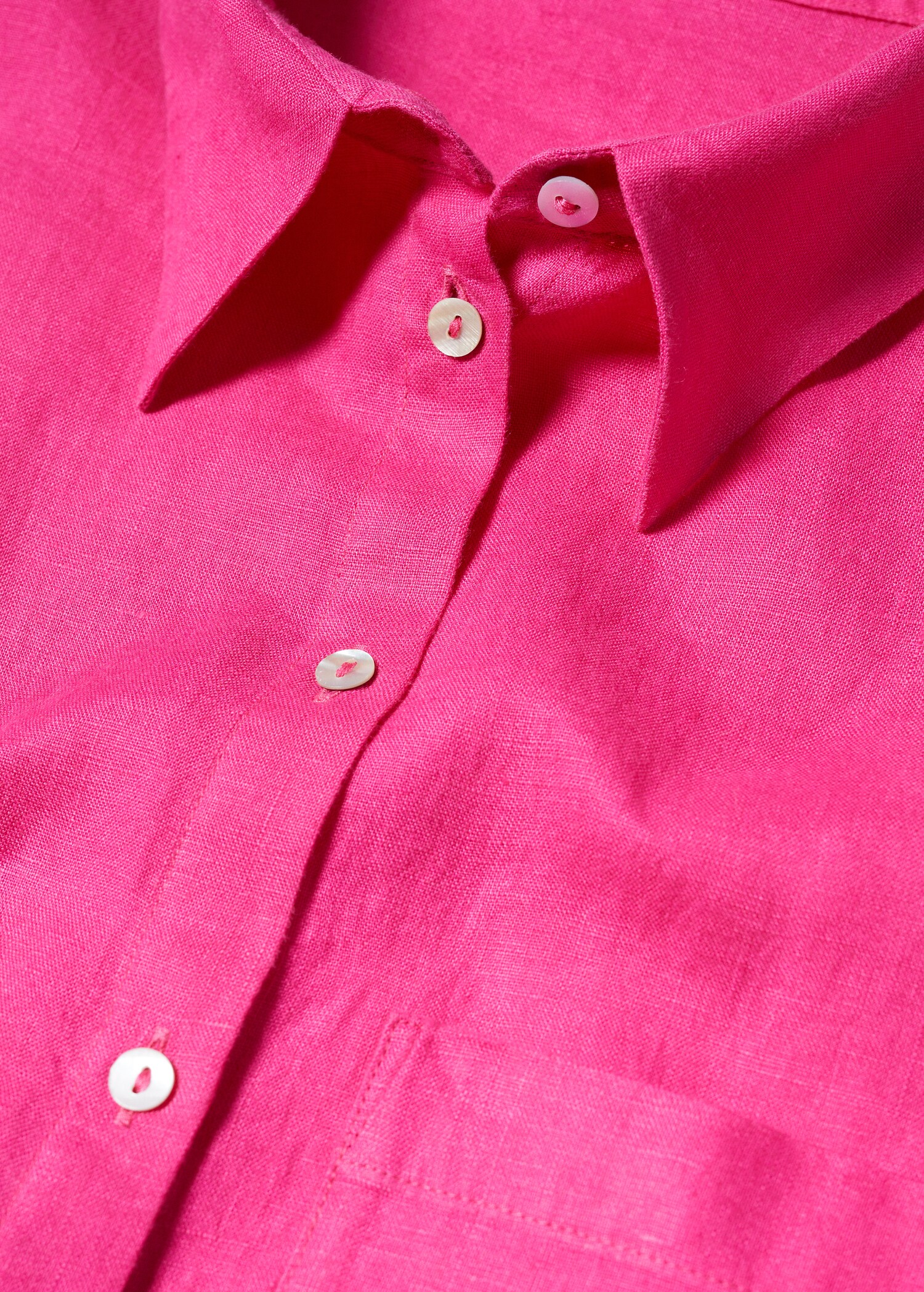 Leinen-Hemdbluse mit Tasche - Detail des Artikels 8