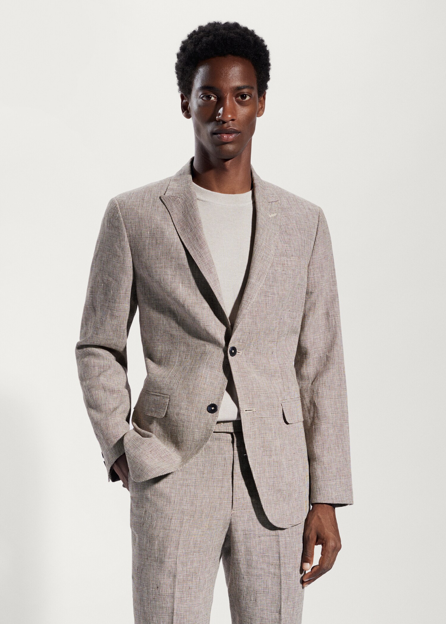 Americana traje 100% lino - Plano medio