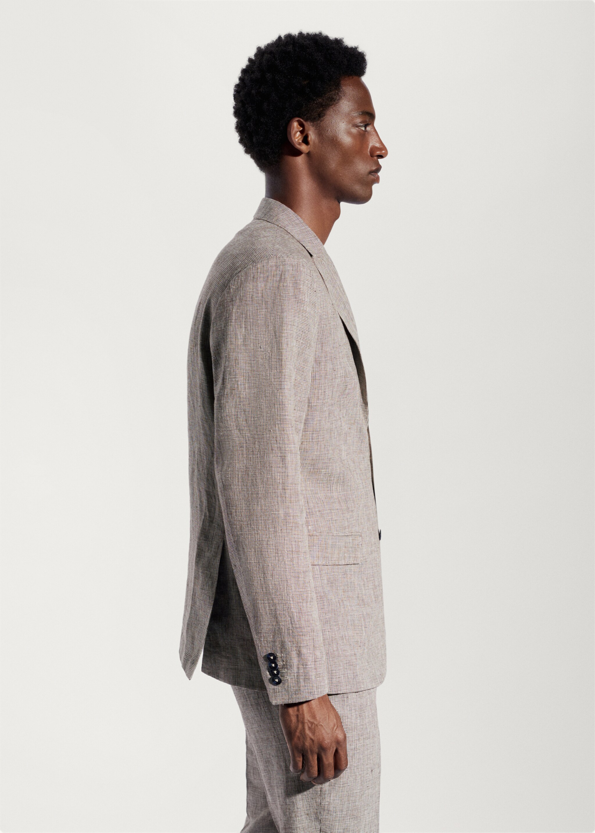 Blazer suit 100% linen - Details of the article 4