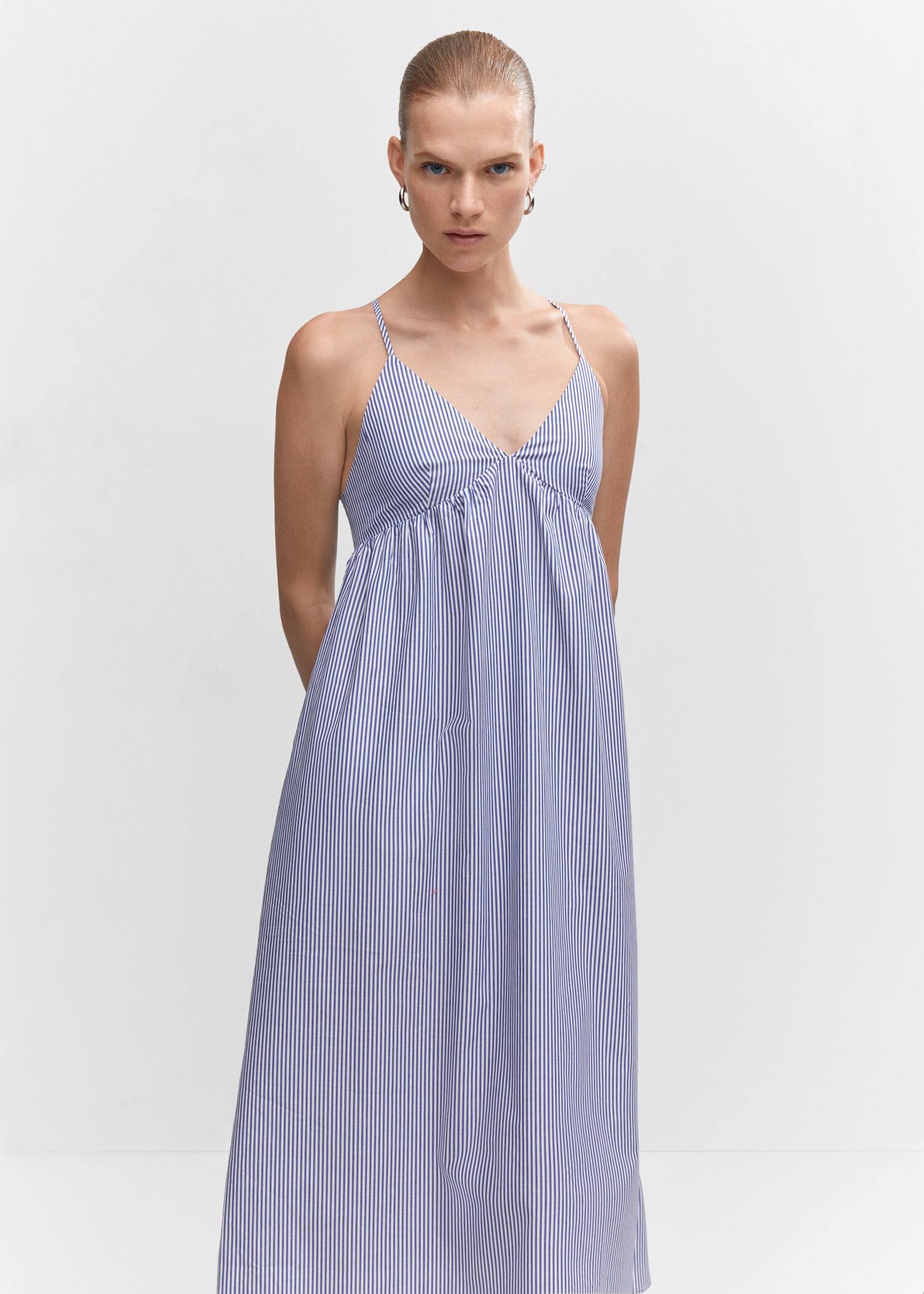 Robe coton dos croisé - Plan moyen