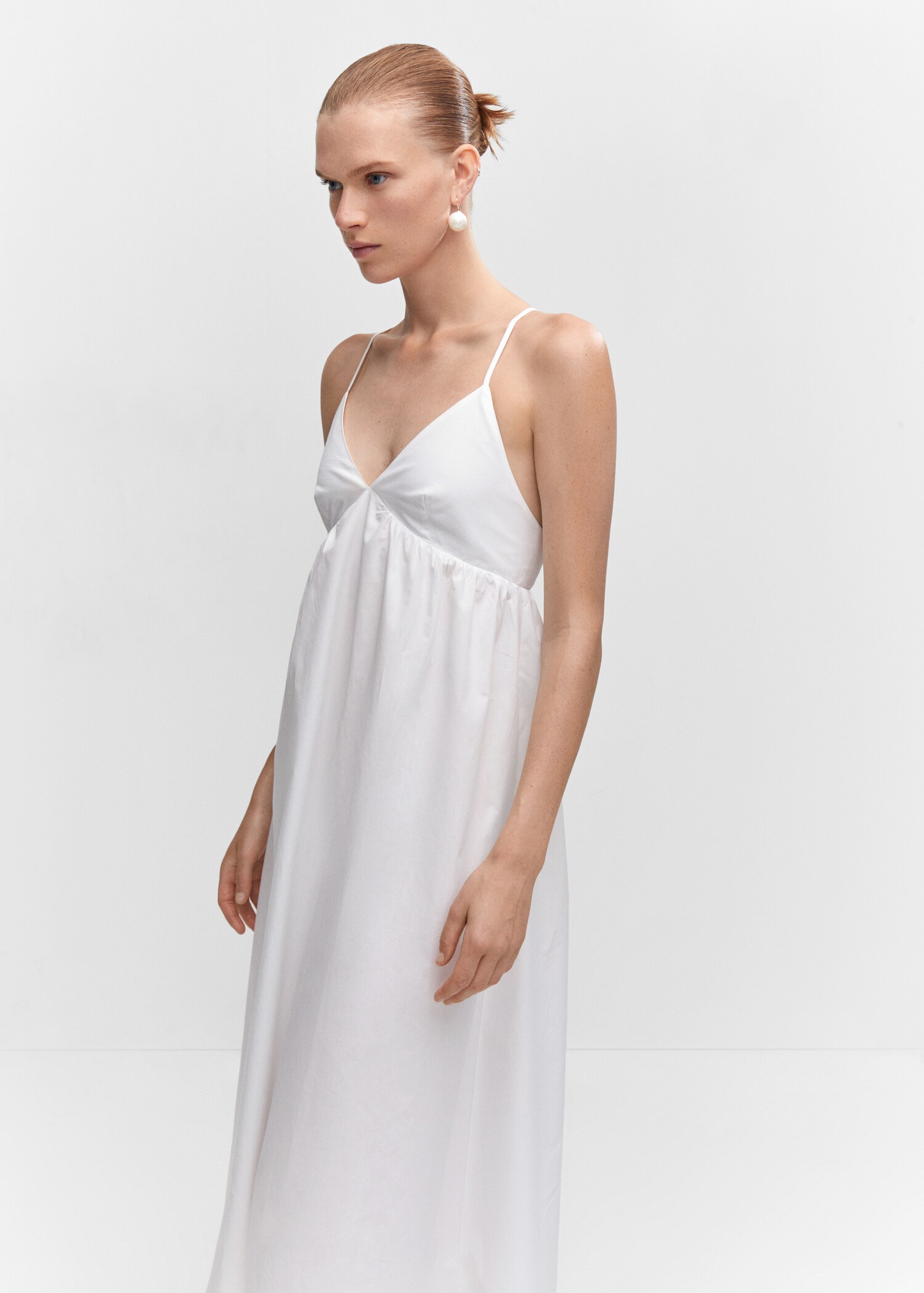 Robe coton dos croisé - Plan moyen
