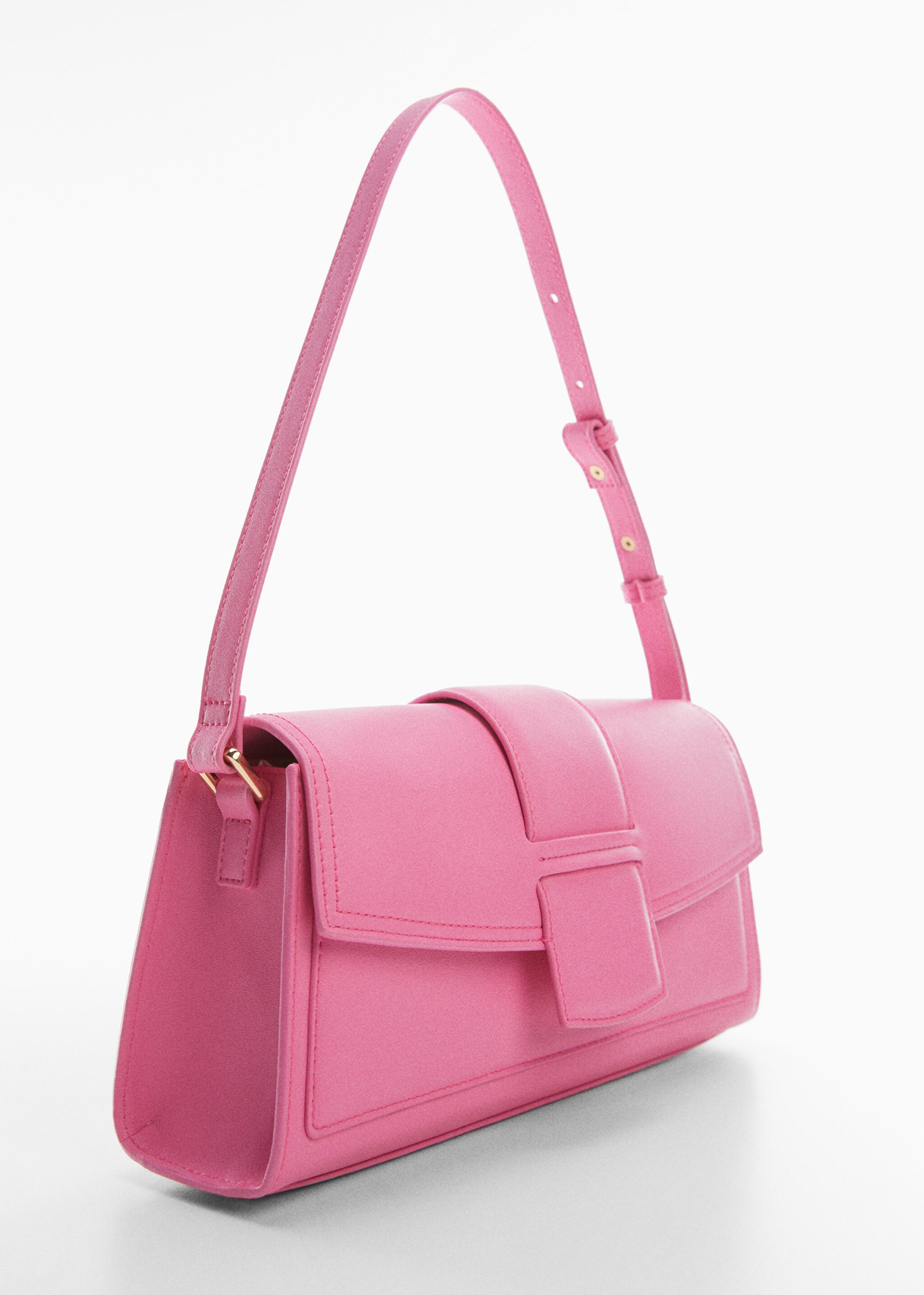 Sac rectangulaire rabat - Plan moyen, Rose bonbon. Ref: 57000180-00.