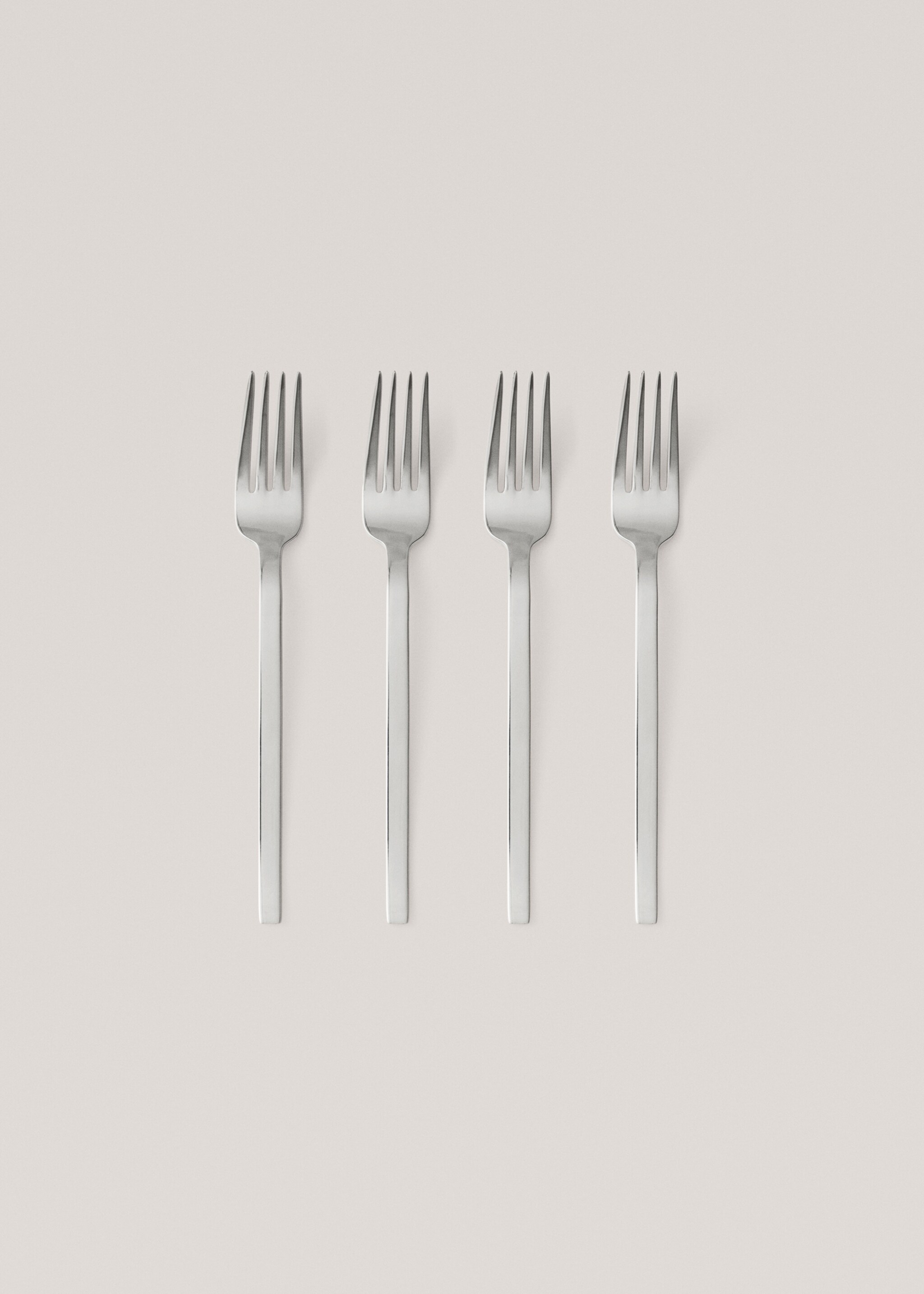 Pack de 4 garfos de sobremesa de 100% aço - Artigo sem modelo