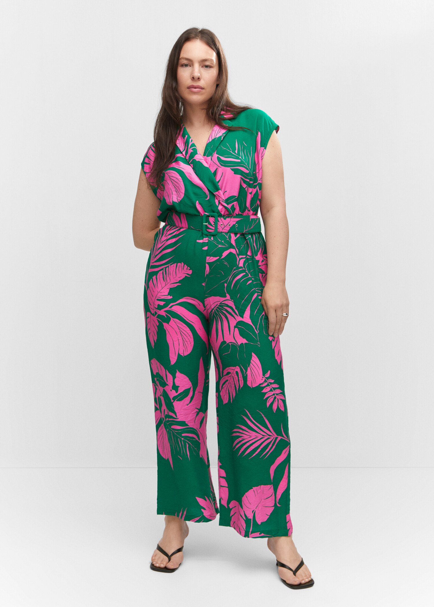 Belt printed jumpsuit - Details of the article 3