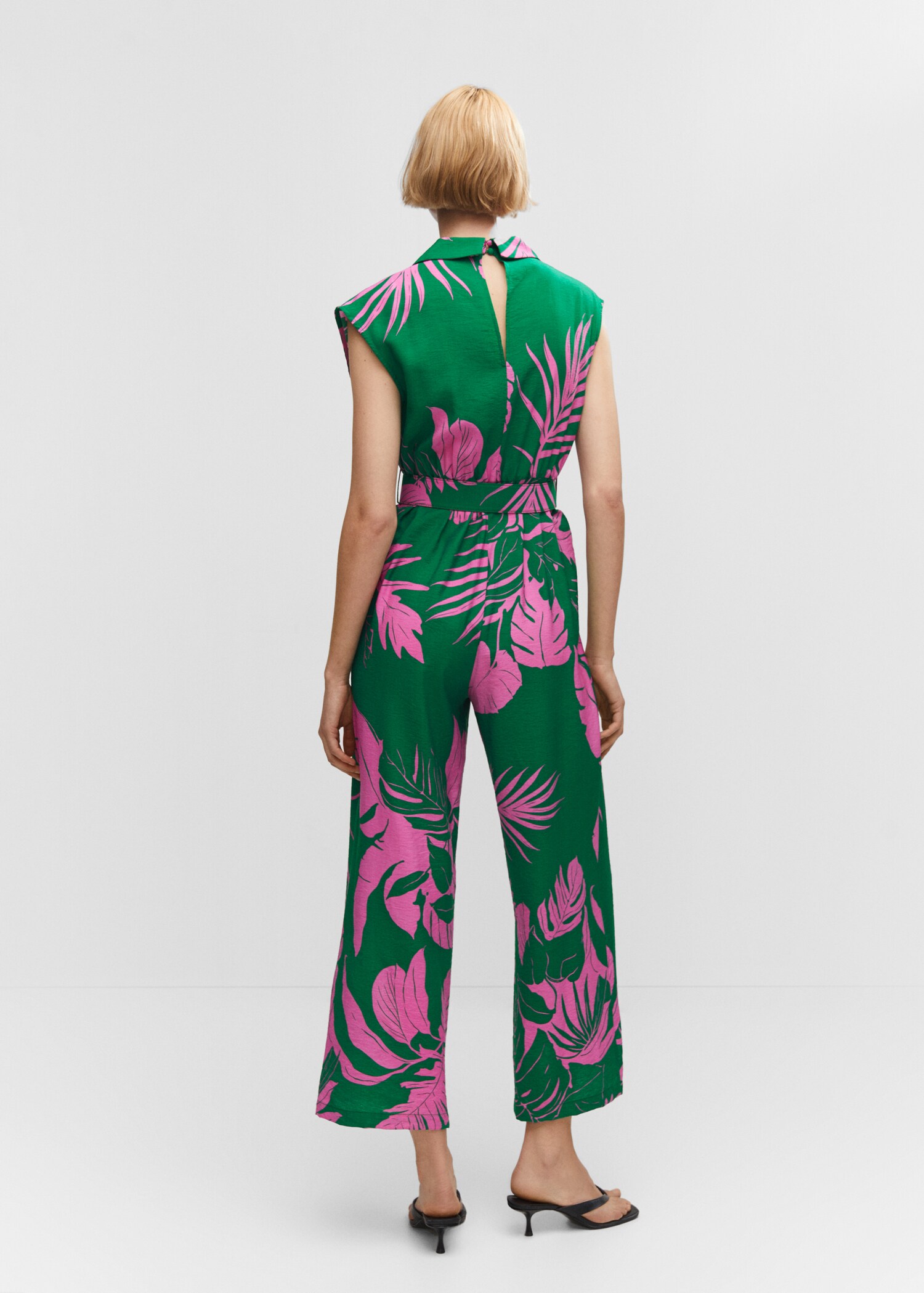 Belt printed jumpsuit - Reverse of the article