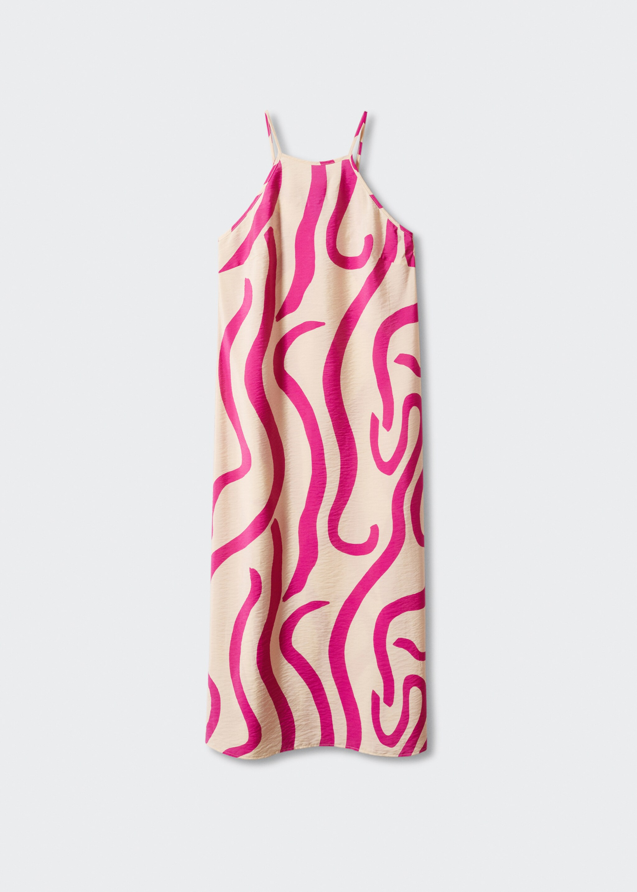 Printed cut-out detail dress - Article without model, Fuchsia. Ref: 57000225-00.