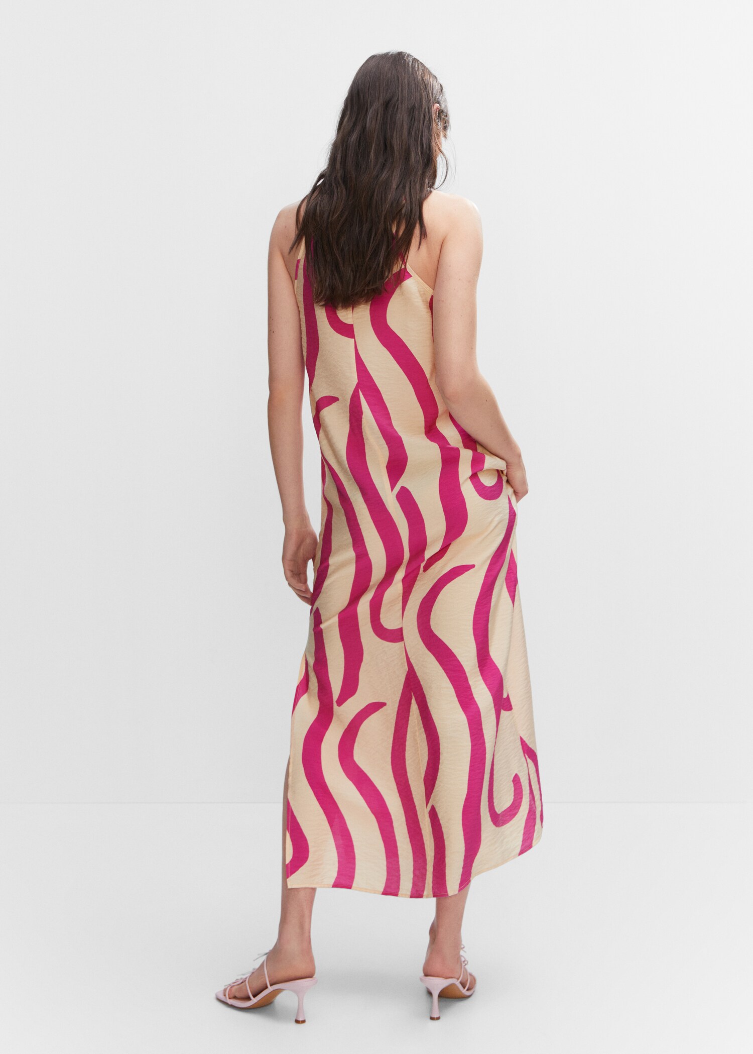 Bedrucktes Kleid mit Cut-outs - Rückseite des Artikels