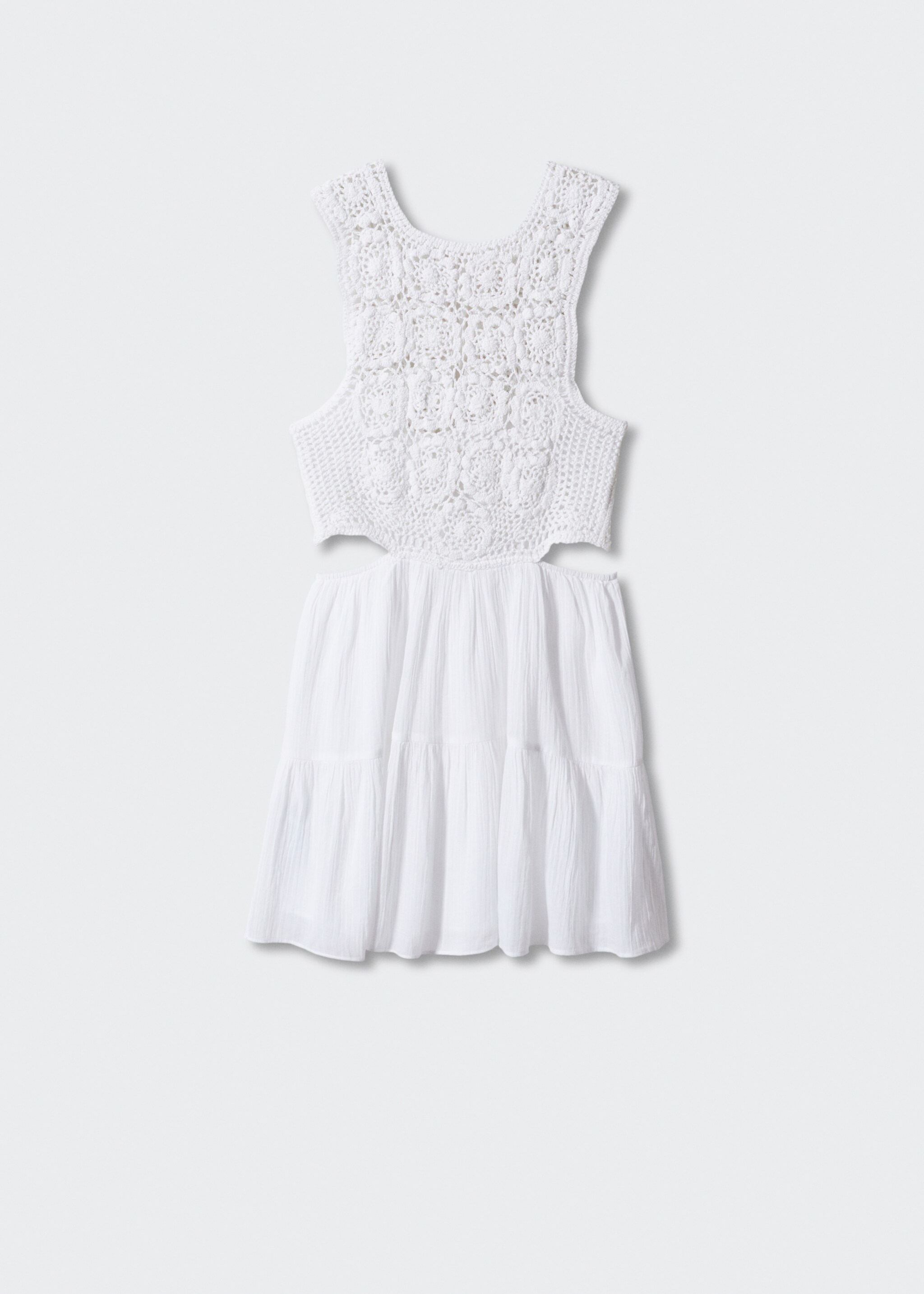 Crochet dress with openings - Article without model, White. Ref: 57000244-00.