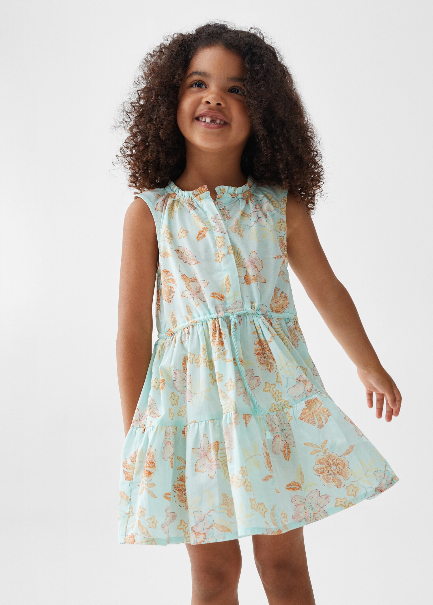Flowers cotton dress - Medium plane
