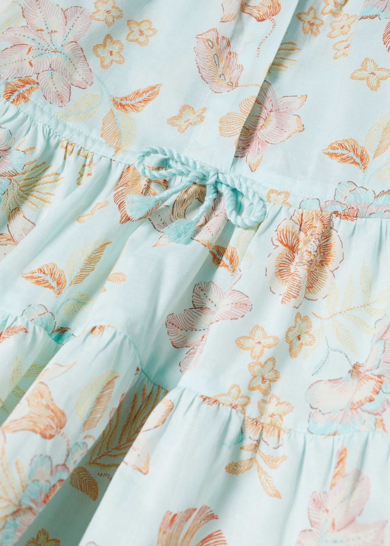Flowers cotton dress - Details of the article 0