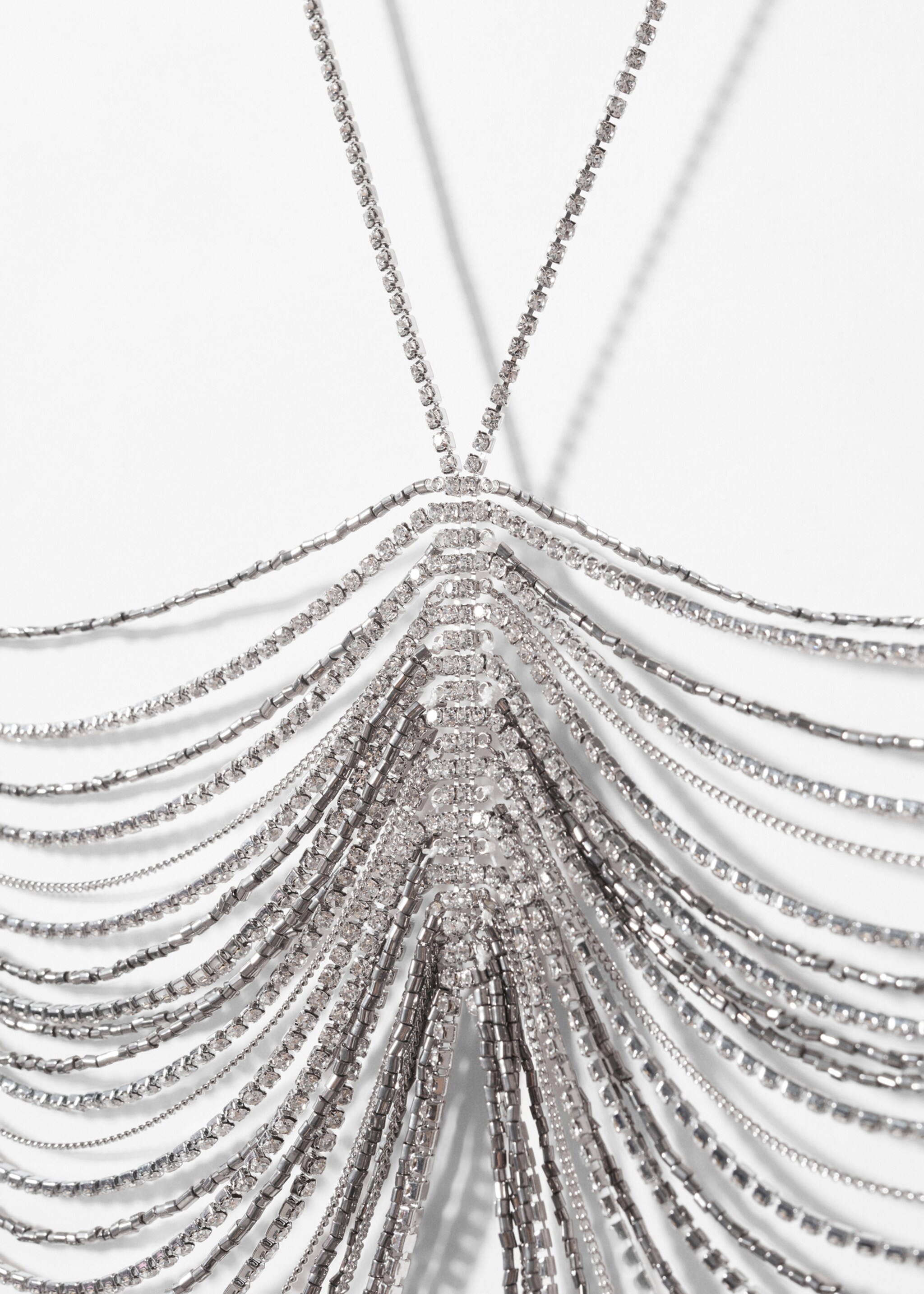 Rhinestone halter bra - Medium plane, Silver. Ref: 57000323-00.