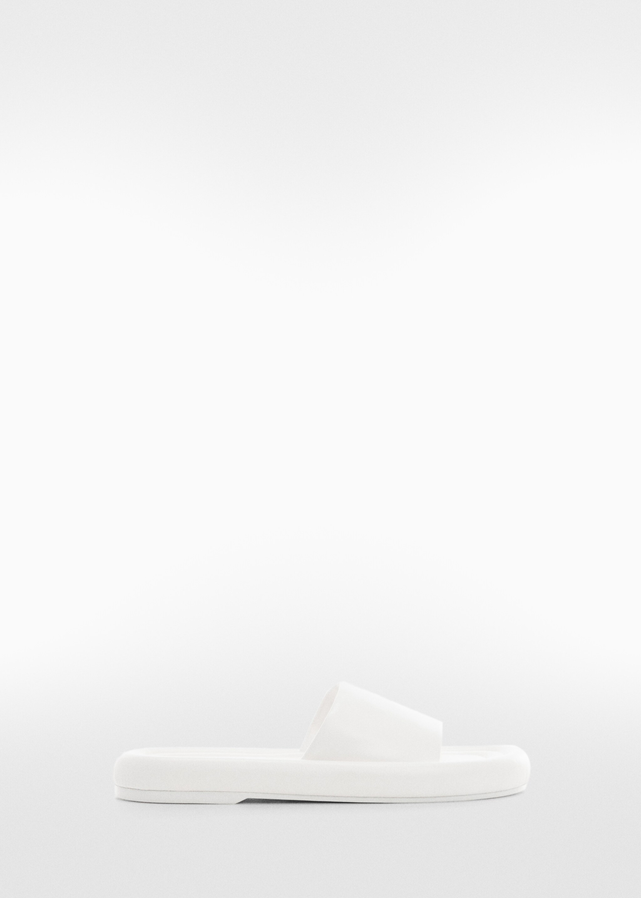 Leather sandals with a wide strap - Article without model, White. Ref: 57000345-00.